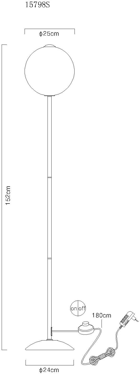 GLOBO LIGHTING Stehlampe »LACY« LED-Modul 1 Stk. Warmweiß Stehlampe Wohnzimmer Schlafzimmer Flur Design-Leuchte