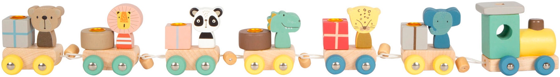 Small Foot Spielzeug-Eisenbahn »Geburtstagszug mit Tieren«