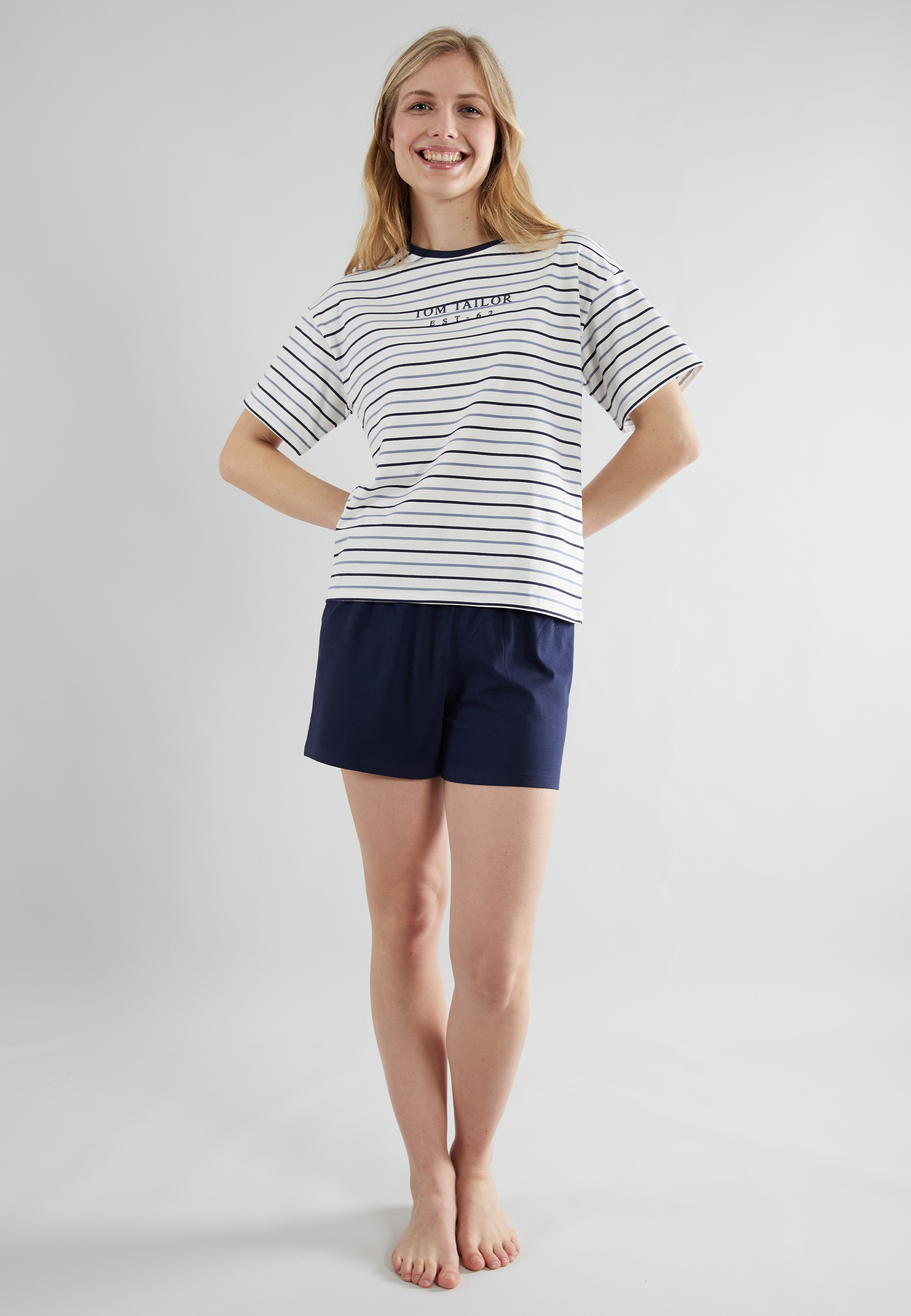 TOM TAILOR Shorty "Zaria", (2 tlg.), Zeitlos angesagte Streifendesign günstig online kaufen