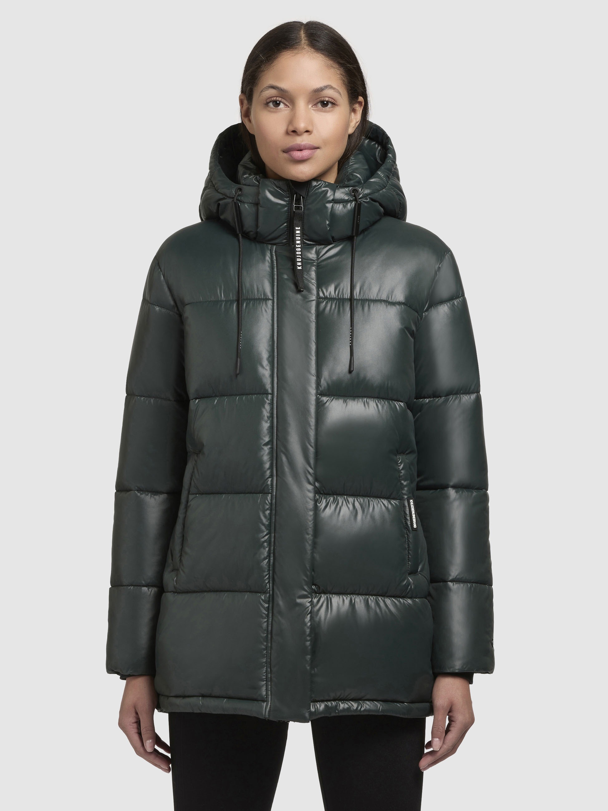 khujo Steppjacke »WORD3 SATIN«, mit Kapuze