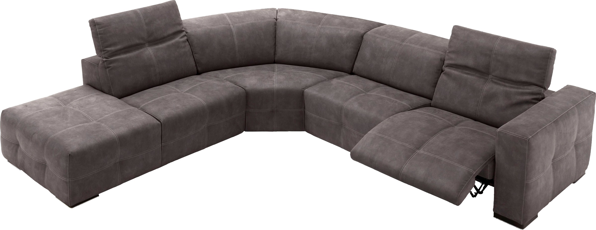 Egoitaliano Ecksofa "Sauvanne, Designsofa der Extraklasse, elegant und bequem, L-Form" wahlweise mit elektrischer Relaxfunktion, Kopfteilverstellung