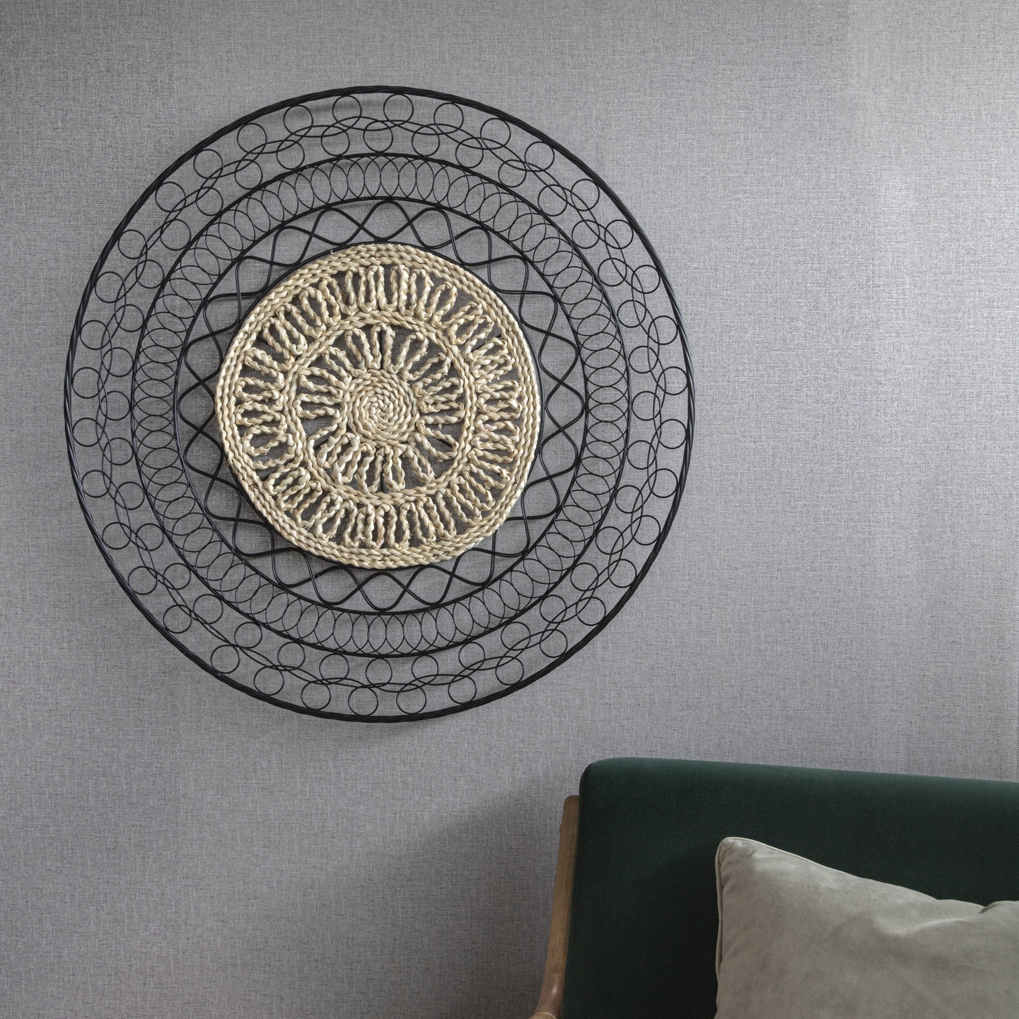 Art for the home Wandbild »Rotan Mandala Rund«, (1 St.), Luxus Metal Art Wanddeko