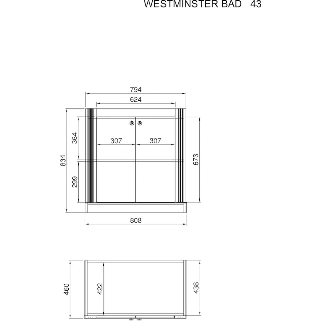 Home affaire Waschtisch »WESTMINSTER«, (1 St.), im romantischen Landhausstil