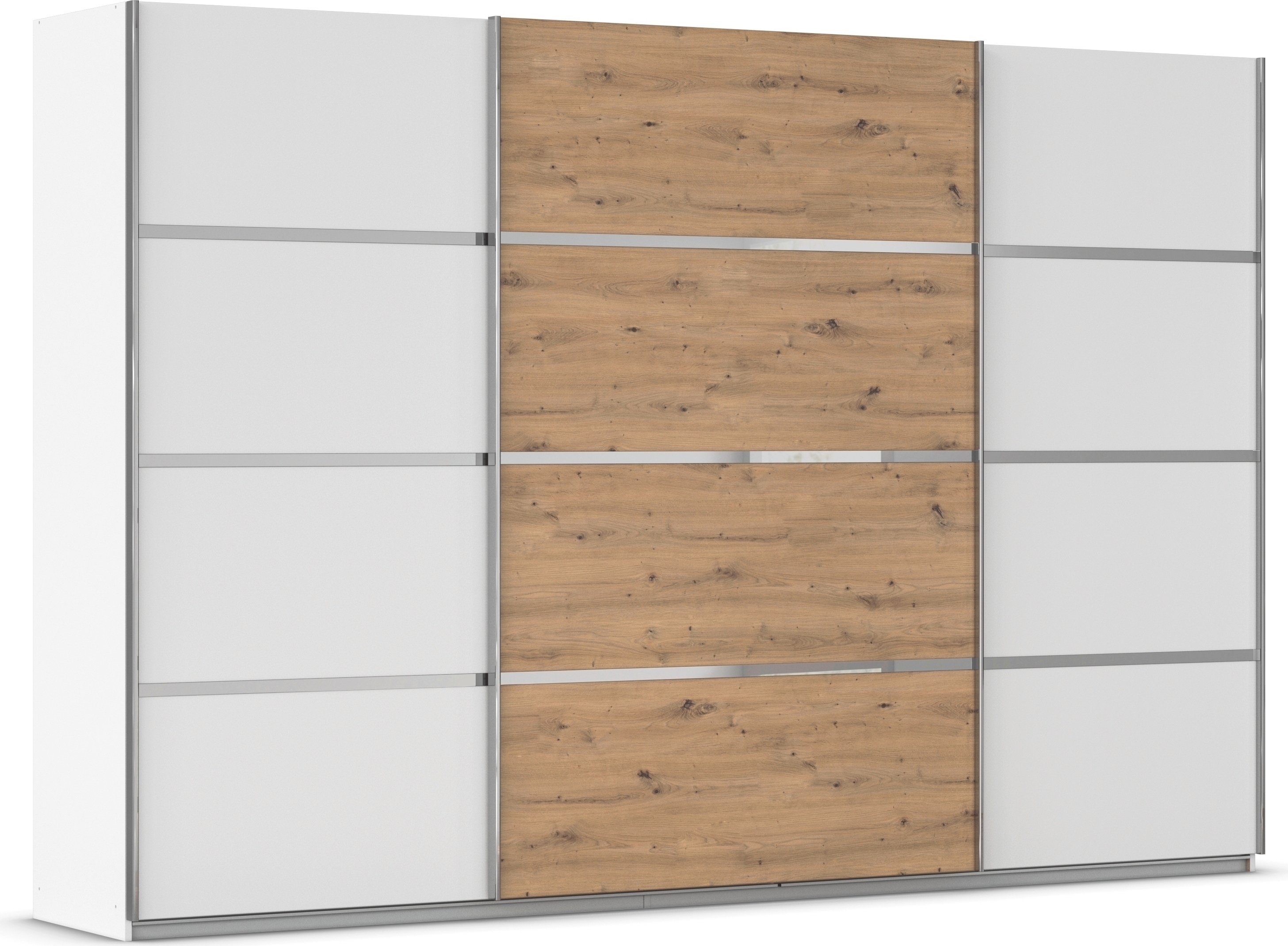 OTTO home Kleiderschrank "Mehrzweckschrank Aktenschrank Möbel Mietswohnung Schlafzimmer AVOLA" 3 verschiedene Ausstattungen BASIC/CLASSIC/PREMIUM (inkl. SOFT-CLOSE), mit eleganten Zierleisten in Chrom, Schwarz oder Weiß MADE IN GERMANY