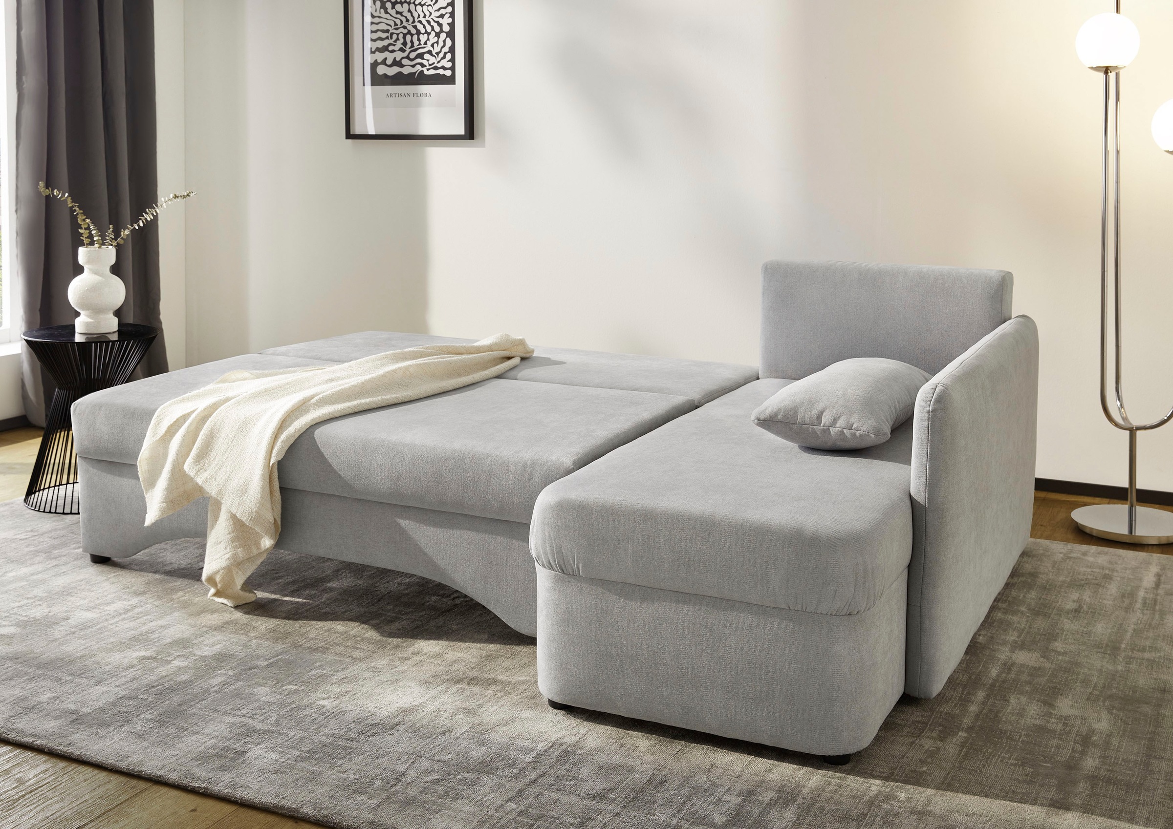 Jockenhöfer Gruppe Ecksofa "Nivaris L-Form, B: 197 cm" mit Schlaffunktion & Bettkasten, Unser Dauertiefpreis