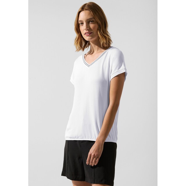 STREET ONE T-Shirt, mit überschnittenen Schultern online bestellen | BAUR
