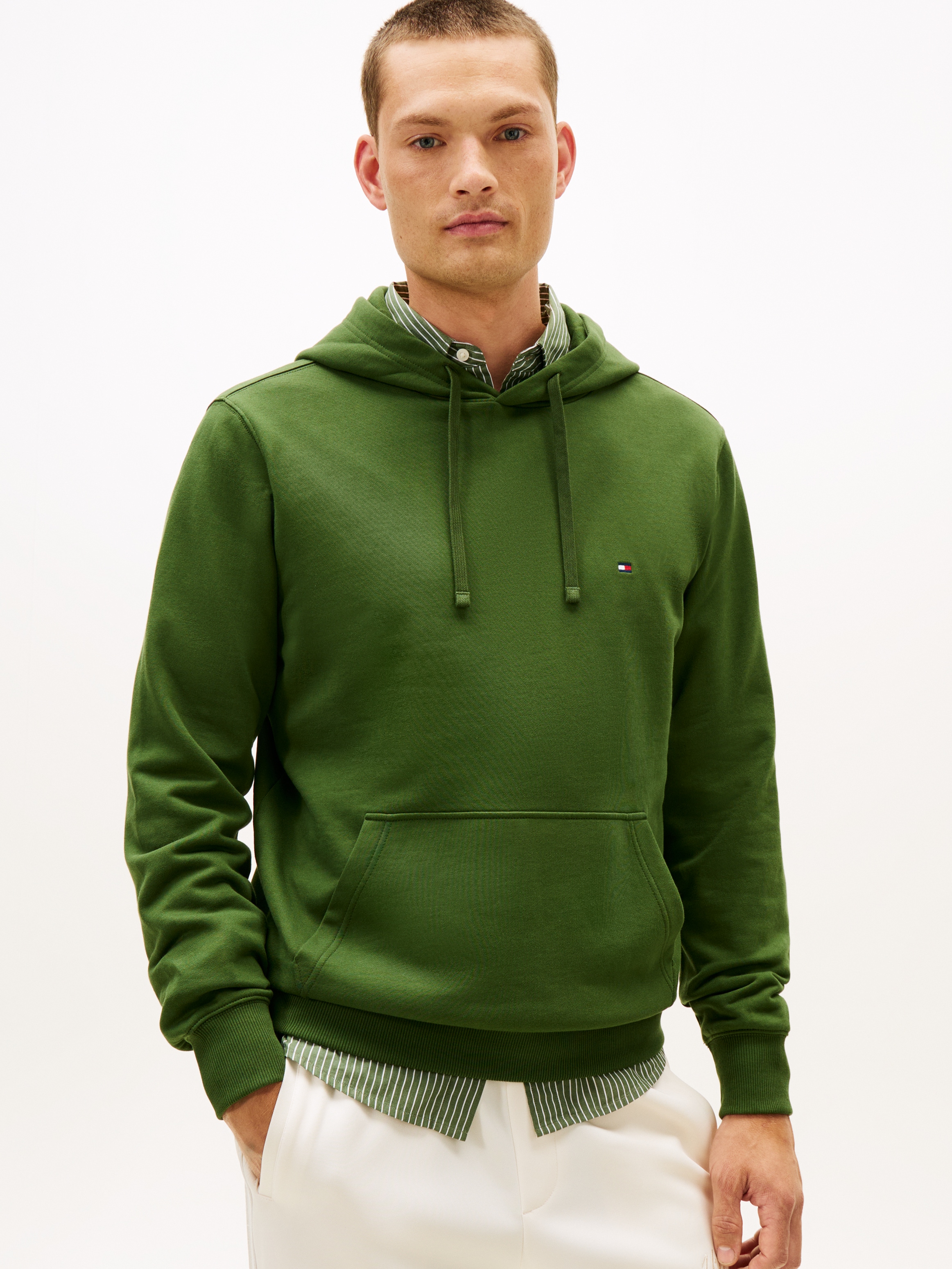 Tommy Hilfiger Hoodie »ESSENTIAL TERRY«, mit Tunnelzug und Flag-Stickerei
