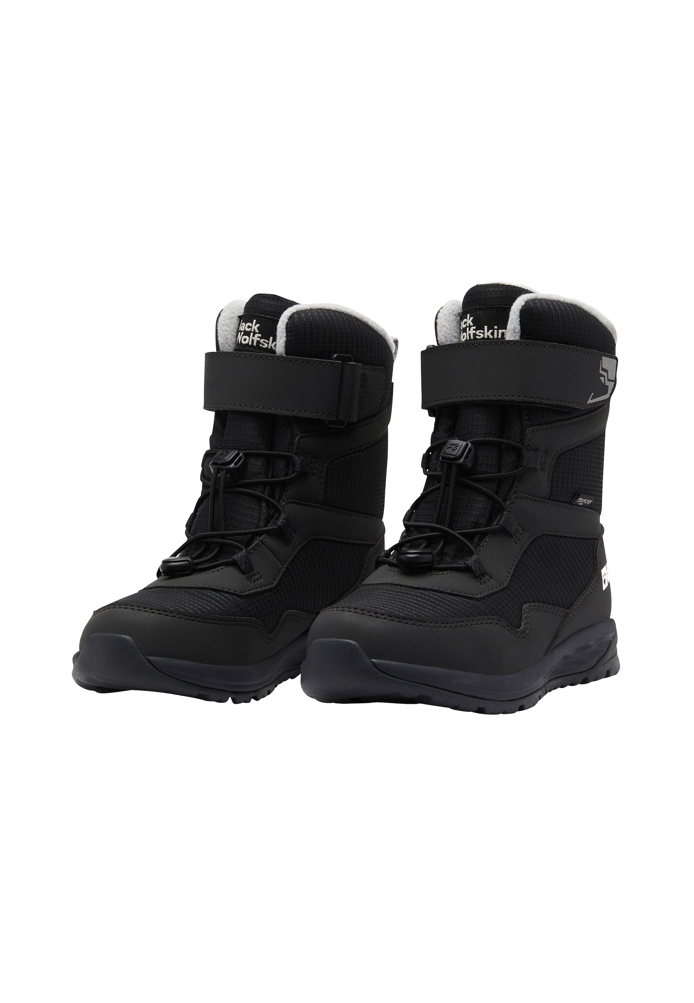 Winterboots JACK WOLFSKIN "POLAR BEAR-B TEXAPORE HIGH VC K", Mädchen, Gr. 35, phantom, Synthetik, Textil, Schuhe Winterboots, Snowboots, Winterstiefel, Winterschuhe, wasserdicht & gefüttert