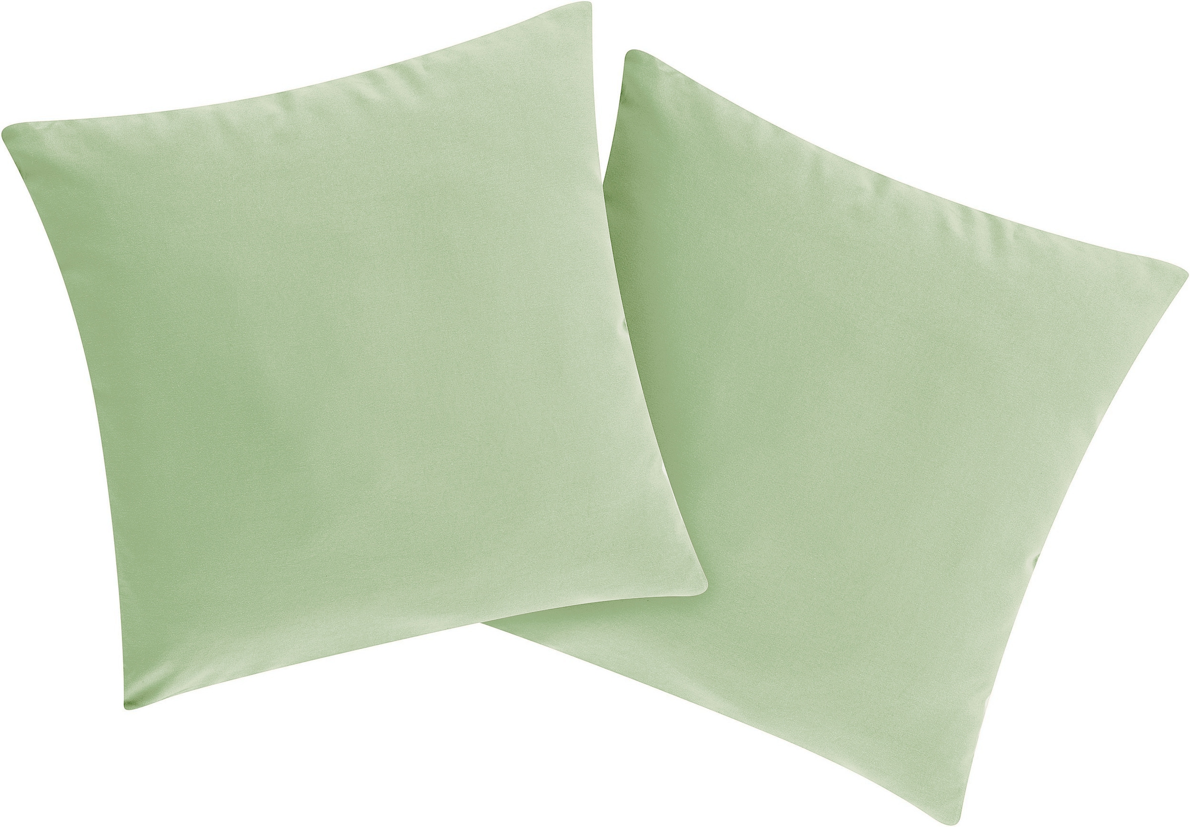 OTTO home Dekokissen "Raja" einfarbig, Kissenhüllen ohne Füllung, 40 x 40 cm, 2er-Set, Mikrofaser