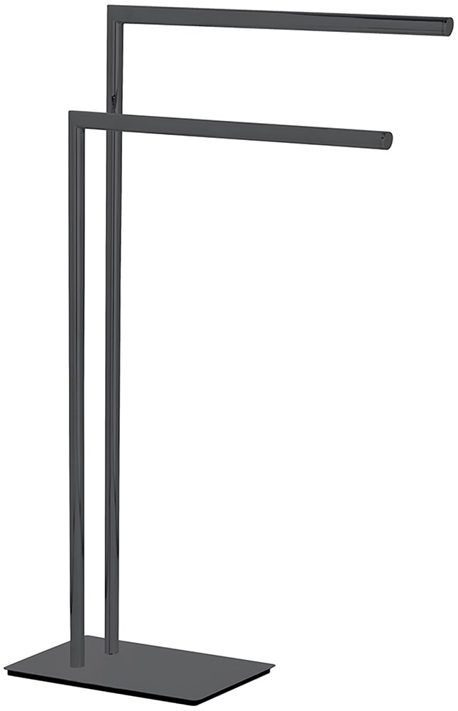 WENKO Handtuchständer "Modell Recco" aus Edelstahl, 2 Handtuchstangen, schw günstig online kaufen