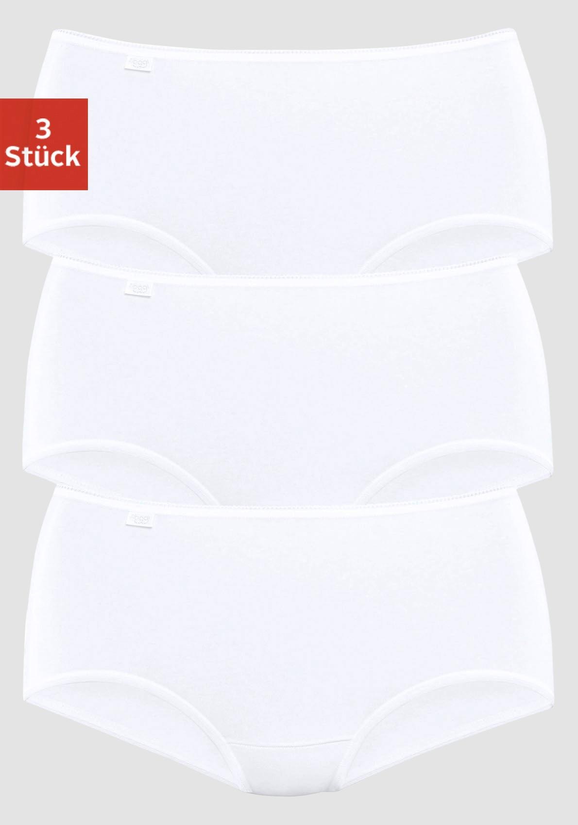 sloggi Maxislip »24/7 Cotton Maxi C3P«, (3er Pack), höher geschnittene Passform, Elastikbund mit Spitze