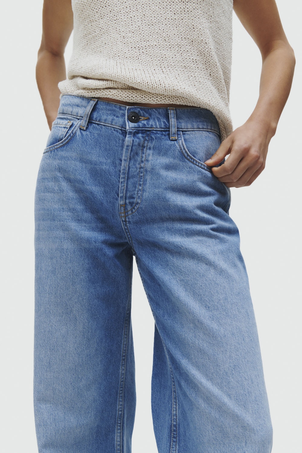 SENSES.THE LABEL Weite Jeans, mit hoher Leibhöhe