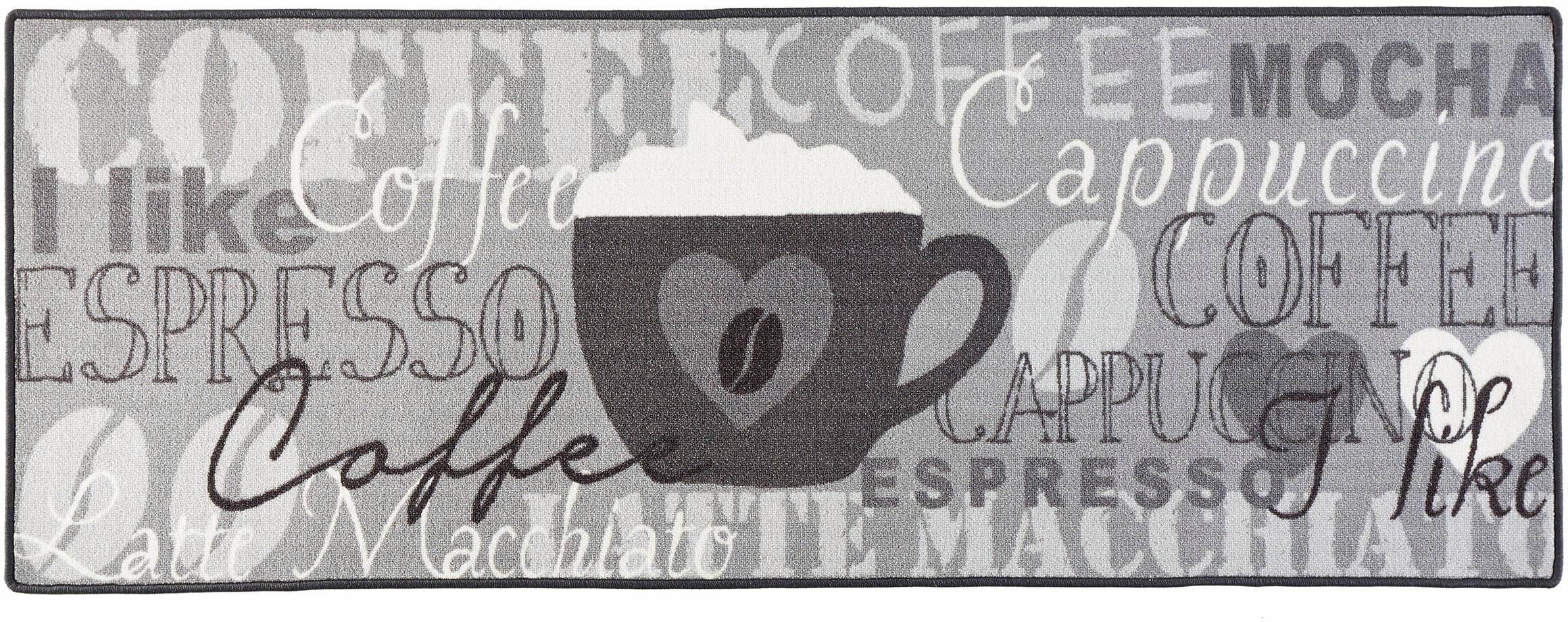 HANSE Home Küchenläufer »Coffee Cups«, rechteckig, 5 mm Höhe, Läufer, Rutschfest, Küchenteppich, Küche, Teppich, Pflegeleicht