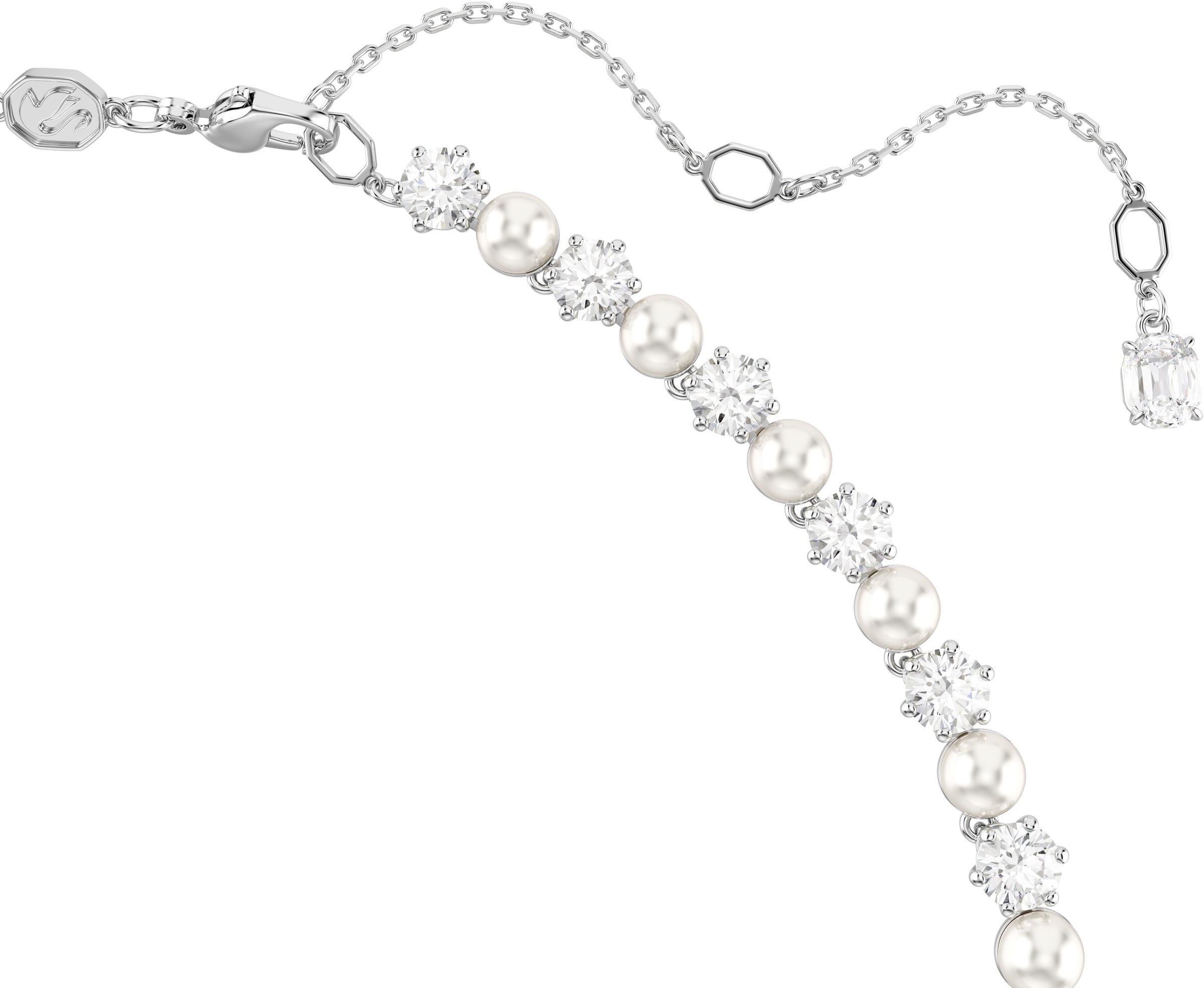 Swarovski Collier »Schmuck Geschenk Matrix Tennis Halskette, 5689623«, mit Swarovski® Zirkonia (synth.) - mit Swarovski® Perle