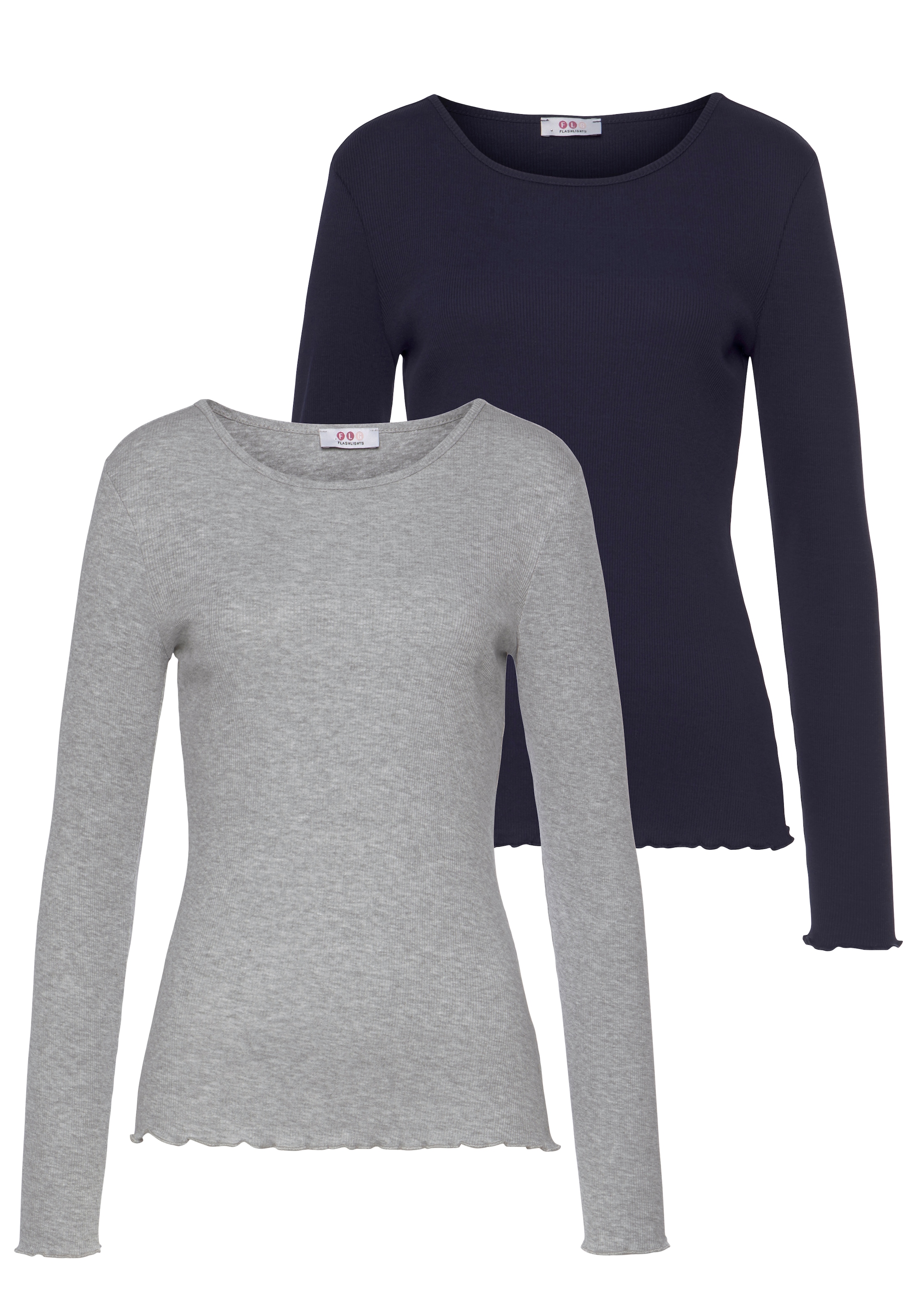Flashlights Langarmshirt Packung, 2er-Pack, 2 Stk. sehr figurbetonter Schni günstig online kaufen