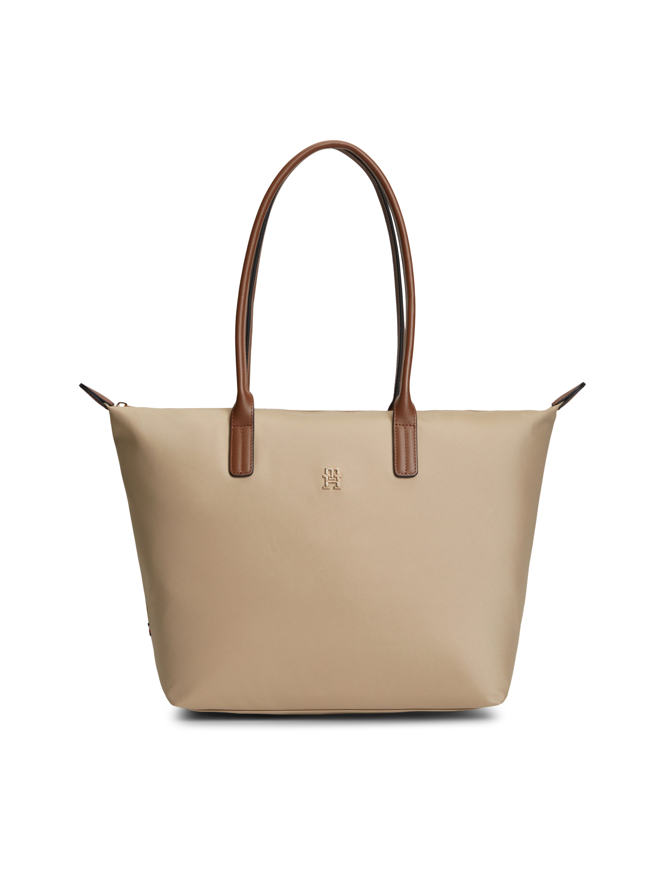 Tommy Hilfiger "POPETTE TOTE" Damen Handtasche, Schultertasche mit kontrastfarbigen Henkeln