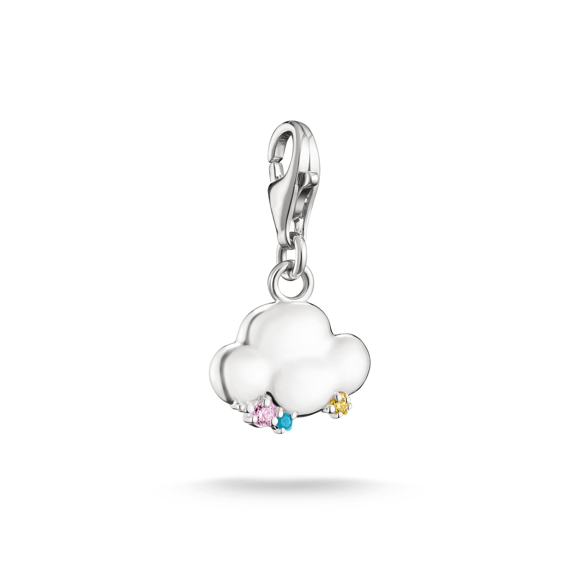 THOMAS SABO Charm-Einhänger »Charm-Anhänger Wolken-Desgin - Original« mit Glas-Keramik Stein - Emaille