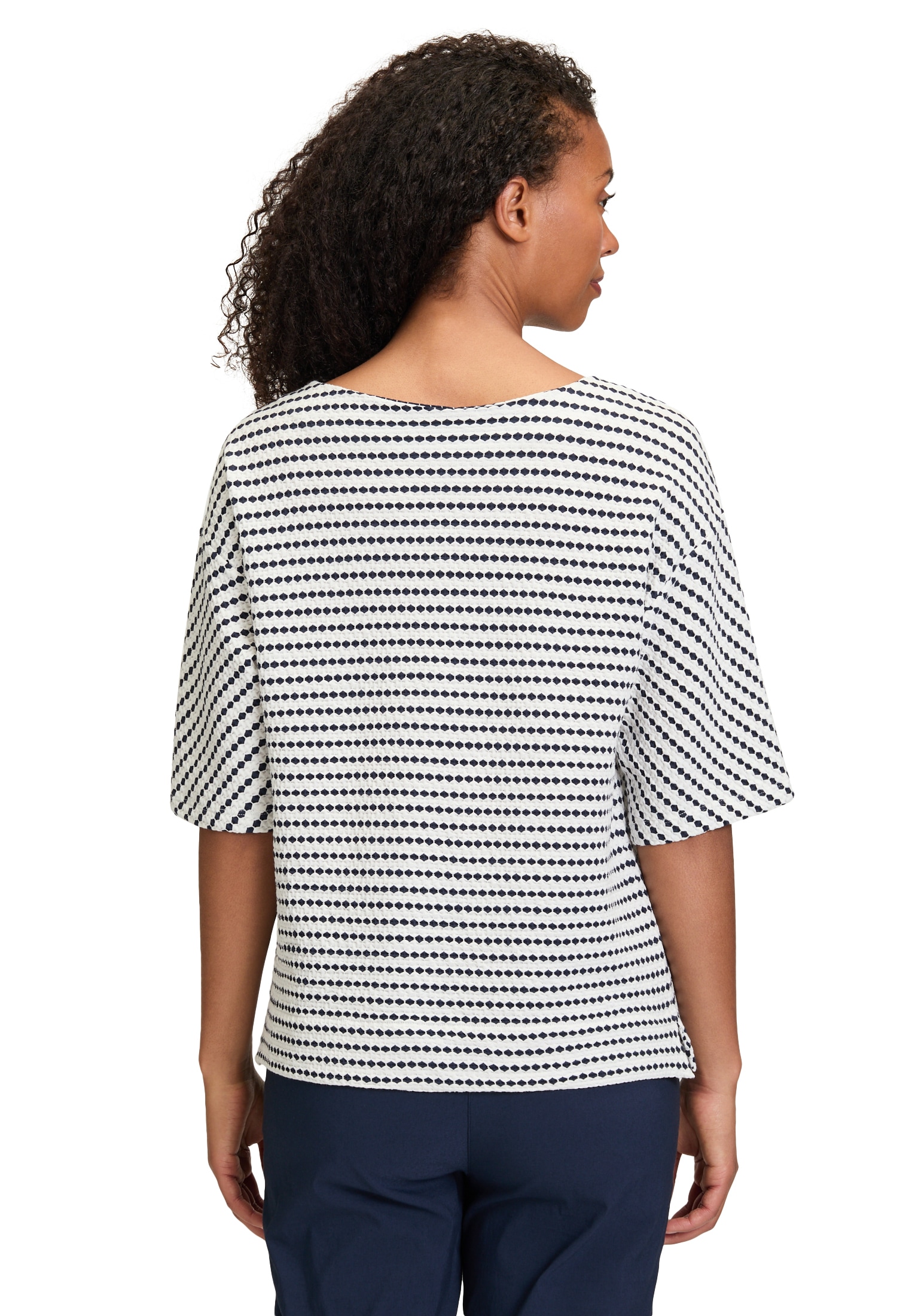Betty&Co Kurzarmshirt »Betty & Co Sweatpullover mit Rundhalsausschnitt«, (1 tlg.), Struktur