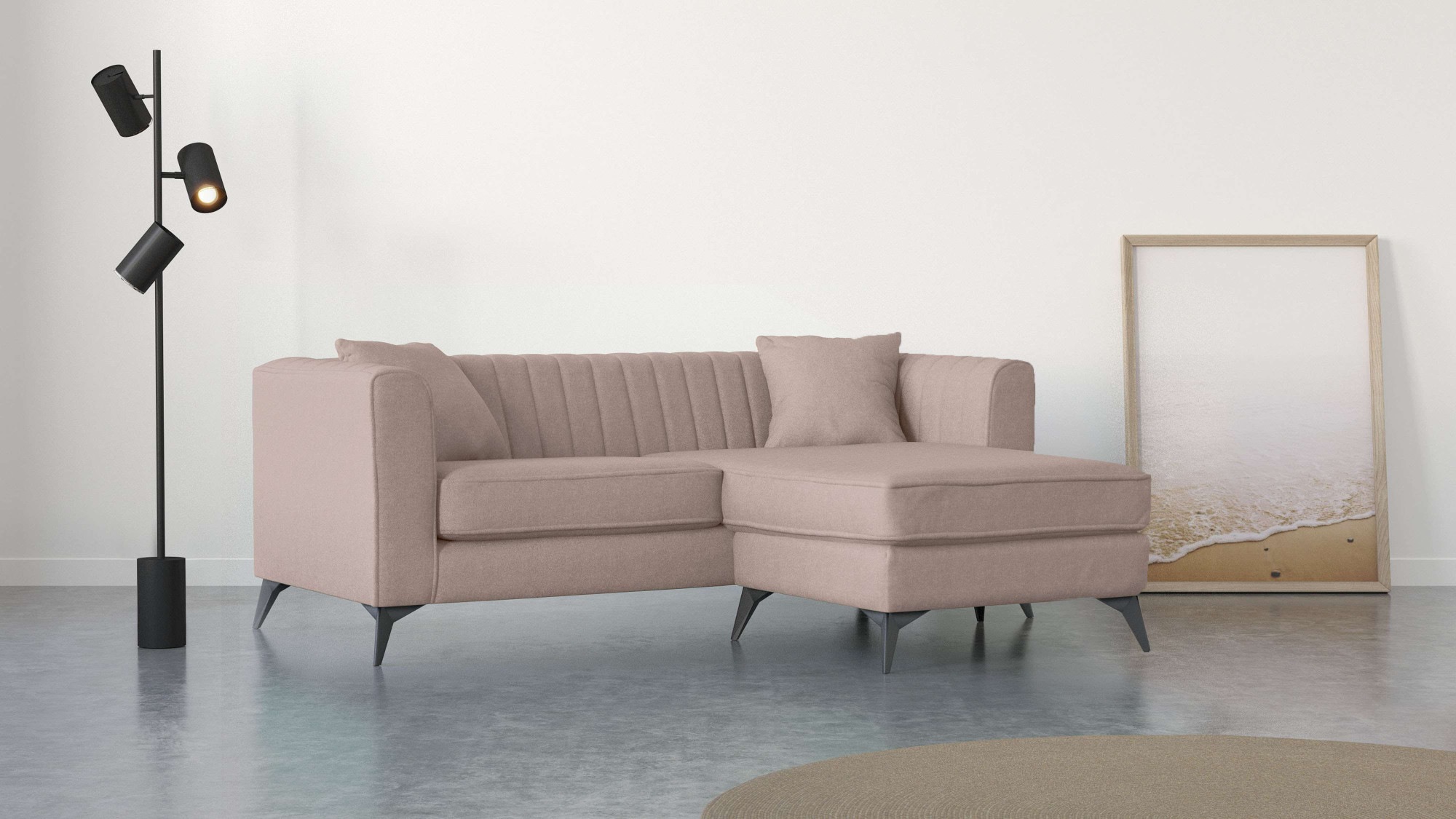 Places of Style Ecksofa "MATTHEW B/T/H: 201/162/74 cm, ideal für kleine Räu günstig online kaufen