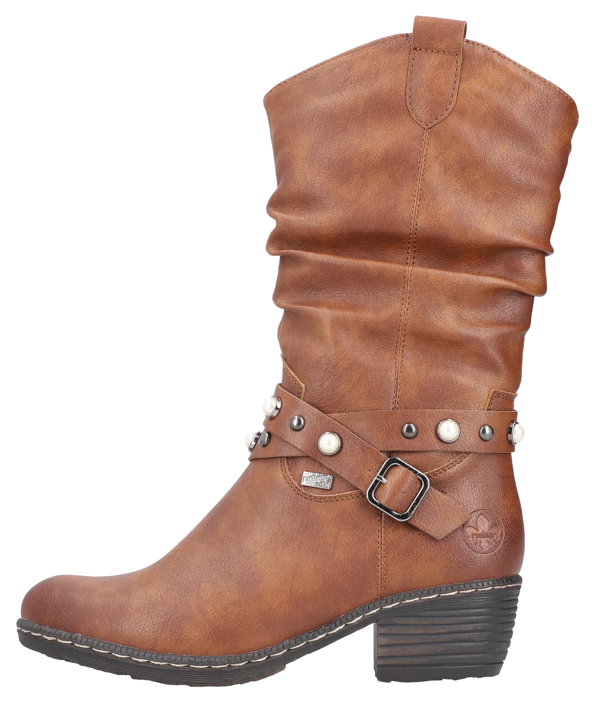 Rieker Westernstiefel, Cowboystiefel, Blockabsatz, mit wasserabweisender riekerTEX-Membran