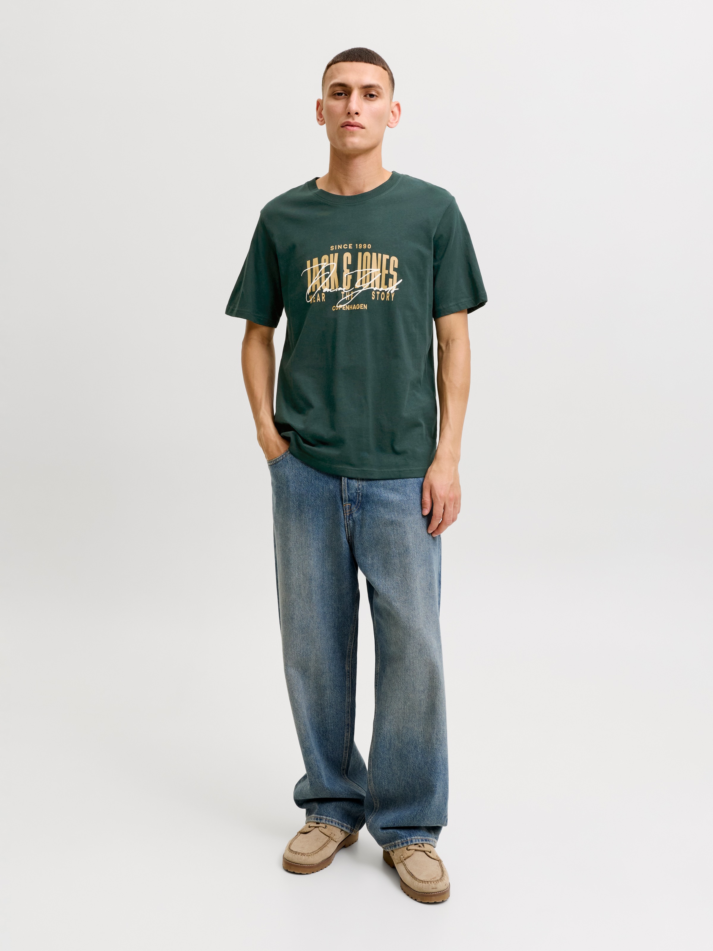 Jack & Jones T-Shirt »JJAERO TEE SS CREW NECK« Baumwolle, regular fit