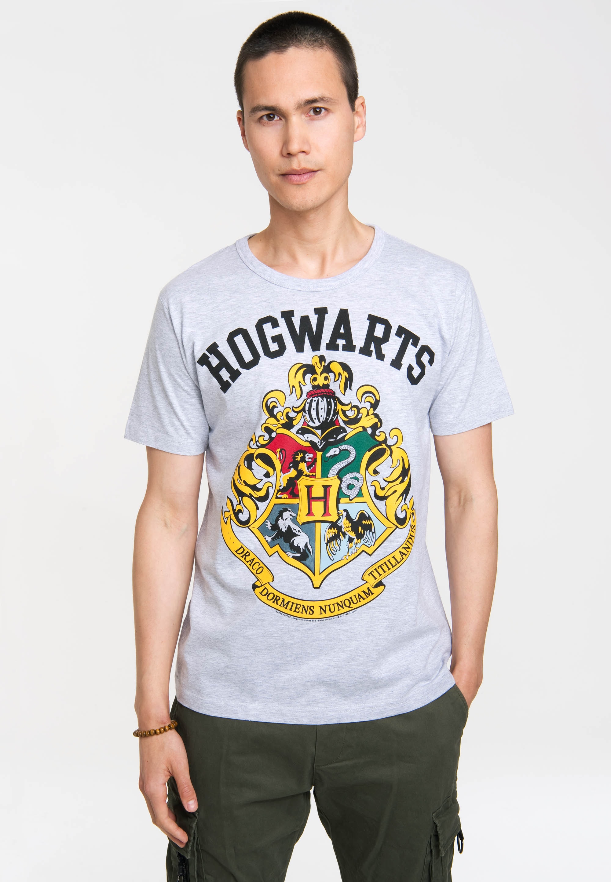 LOGOSHIRT T-Shirt »Hogwarts-Logo«, mit hochwertigem Siebdruck