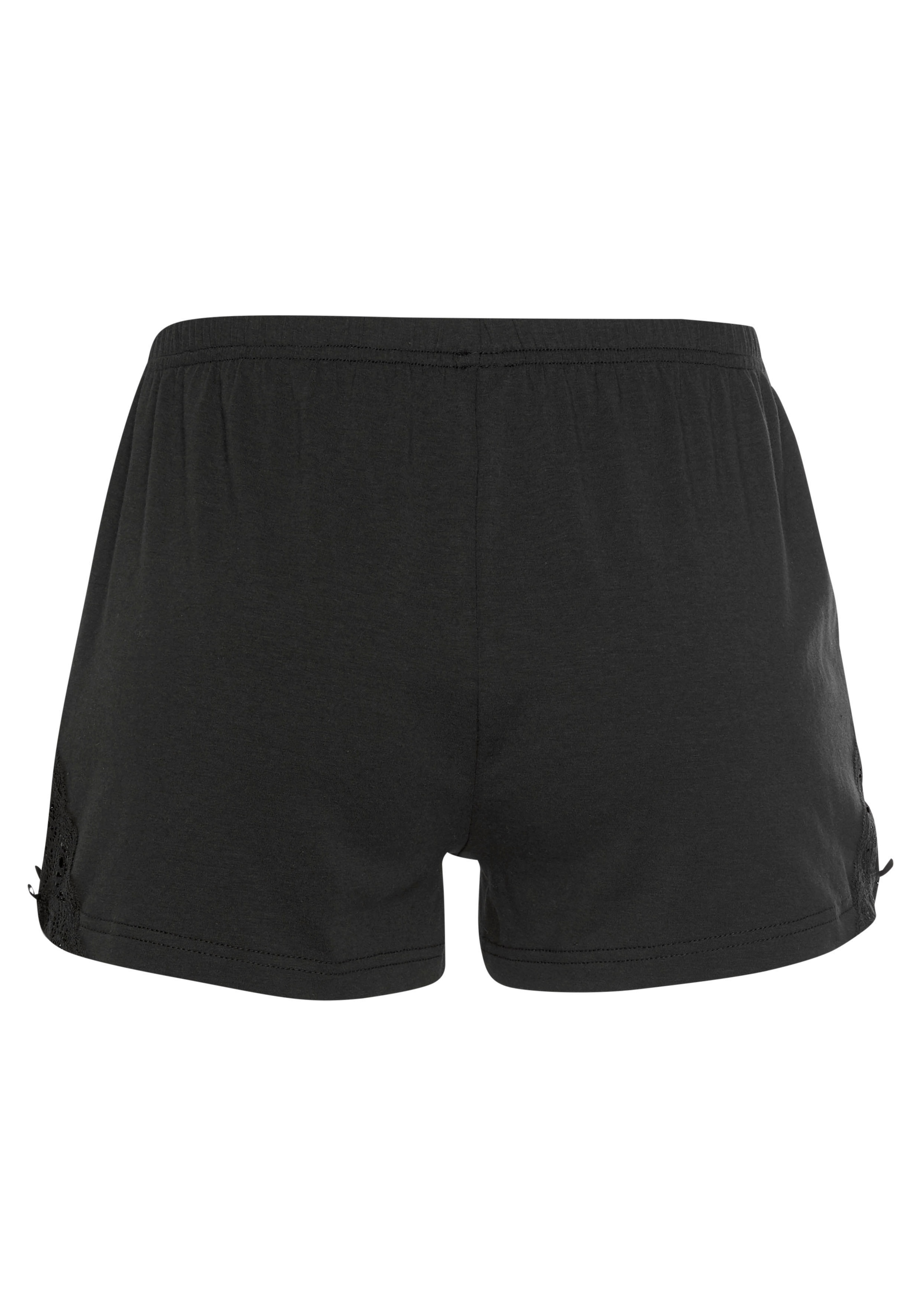 LASCANA Shorts, mit Spitzeneinsätzen