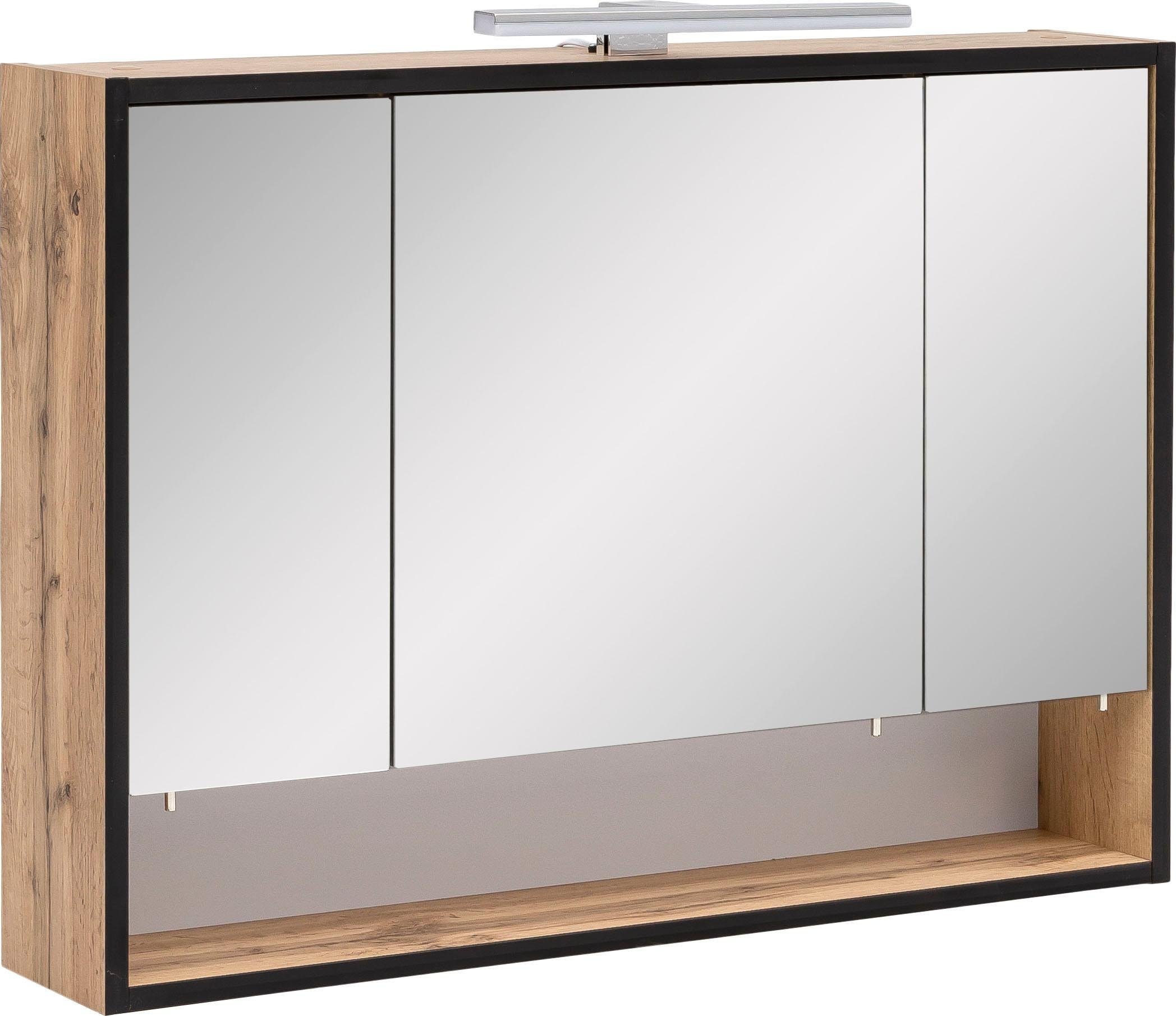 Schildmeyer Spiegelschrank »Maxima«, Breite 80 LED-Beleuchtung, Schalter-/Steckdosenbox bestellen | 3-türig, cm, BAUR