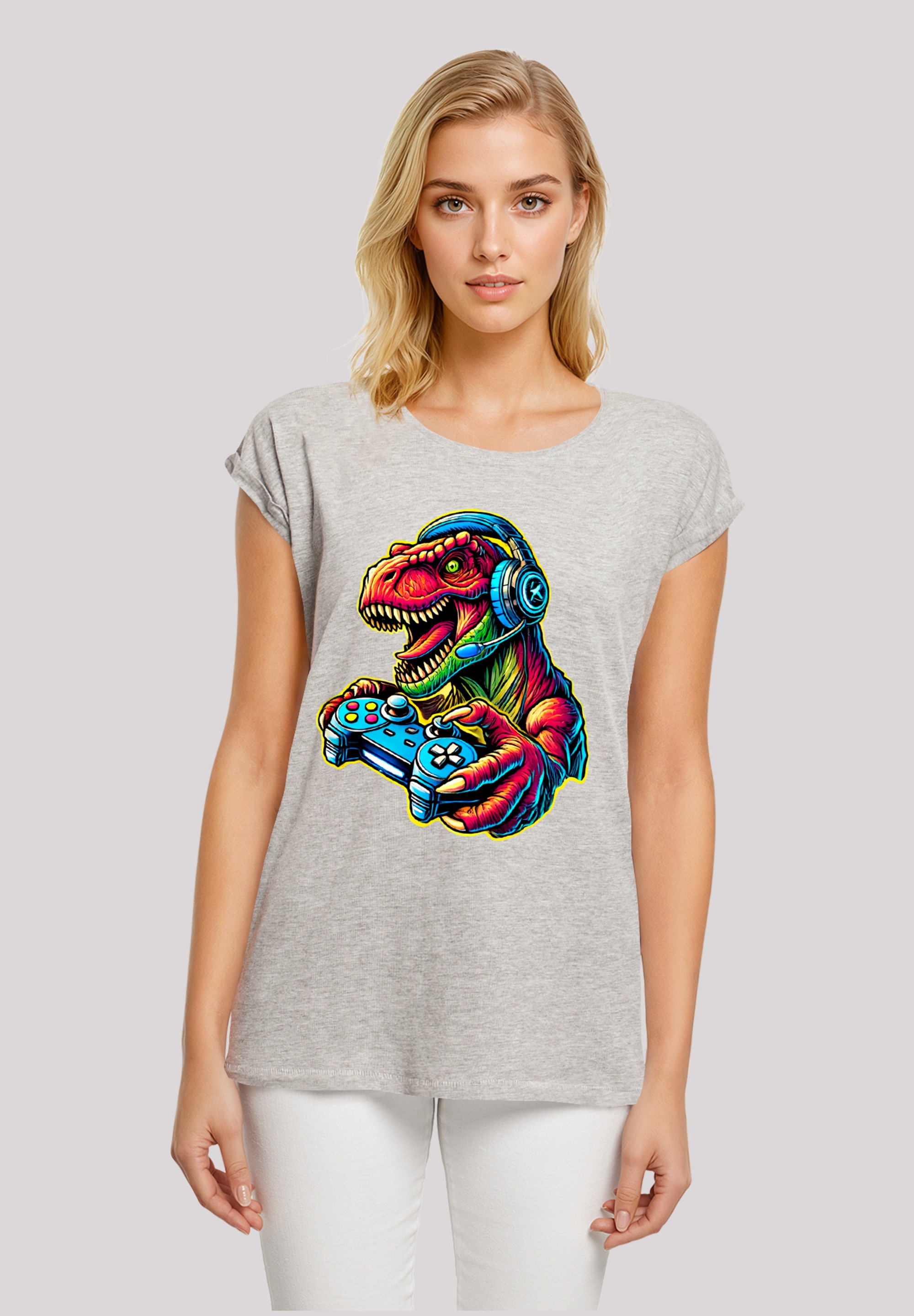 F4NT4STIC T-Shirt "Dinosaurier Gamer", Premium Qualität günstig online kaufen