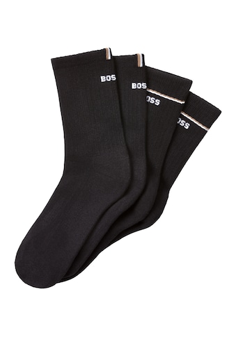 Socken »2P QS Iconic CC W«, (Packung, 2 Paar, 2er), mit BOSS-Logoschriftzug