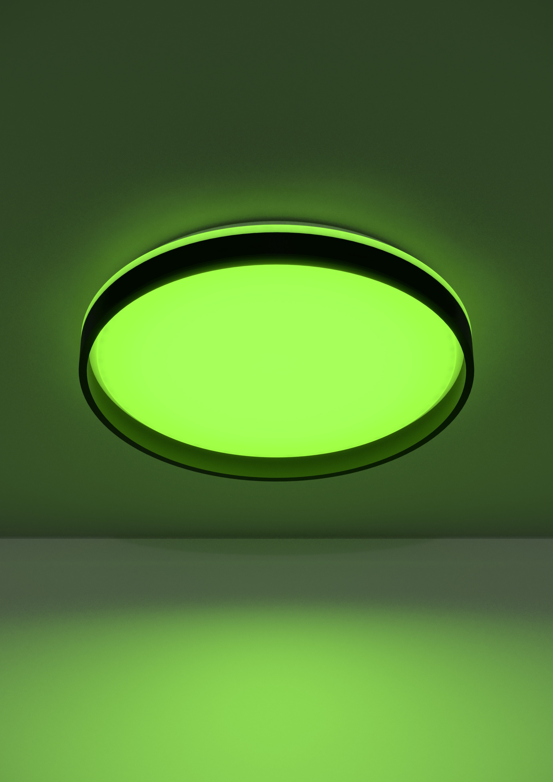 EGLO LED Deckenleuchte »MOSCHETTINO-Z Deckenlampe, Disco-Modus, ZigBee 3.0, Wohnzimmerlampe« LED-Modul 1 Stk. RGB | warmweiß - kaltweiß Fernbedienung inkl., App / Sprachsteuerung Alexa, H:7,9cm x D:49,1cm