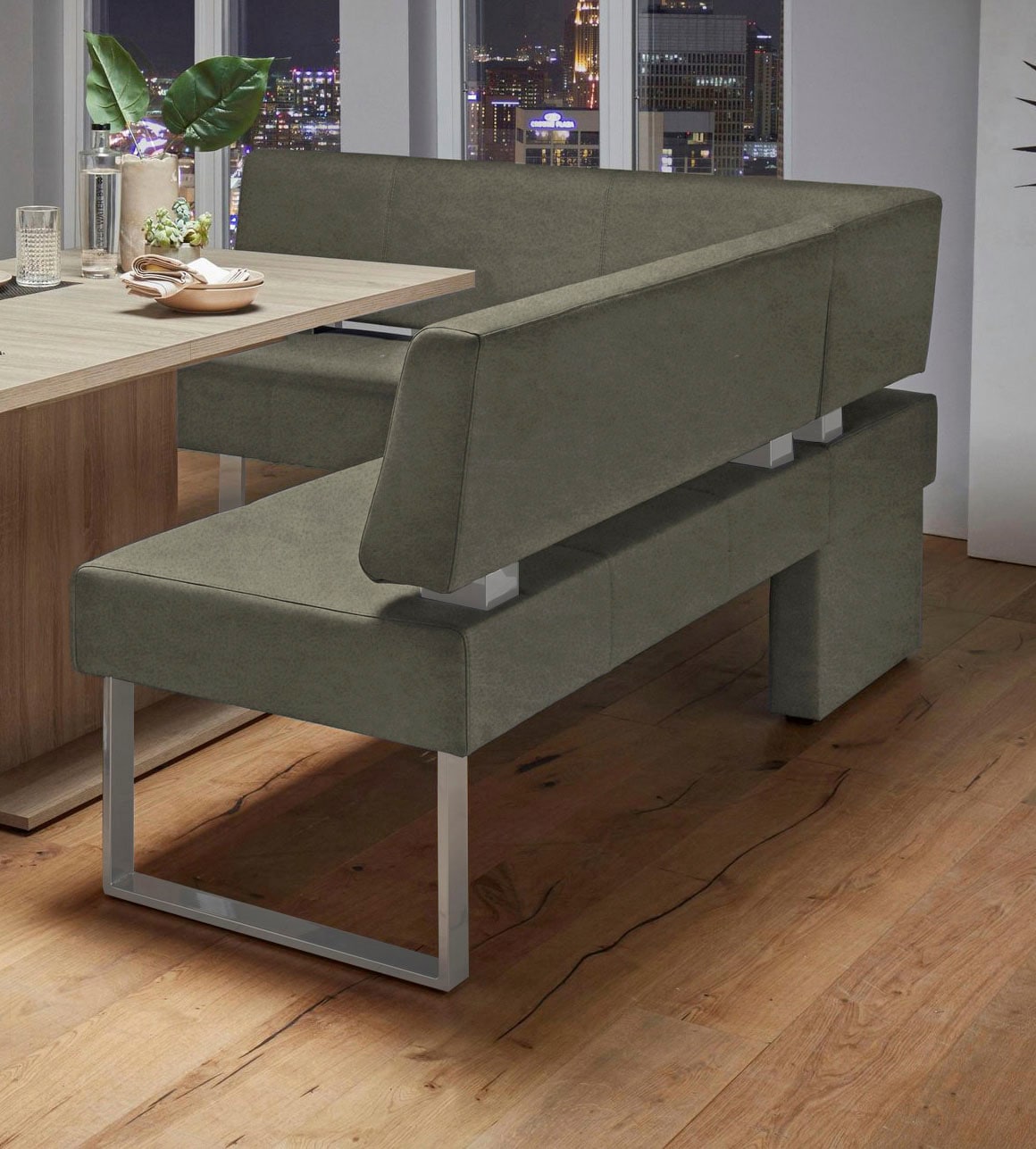 OTTO home Eckbank "Rab" in 2 Breiten (180 oder 200 cm), Bezug in verschiedenen Qualitäten