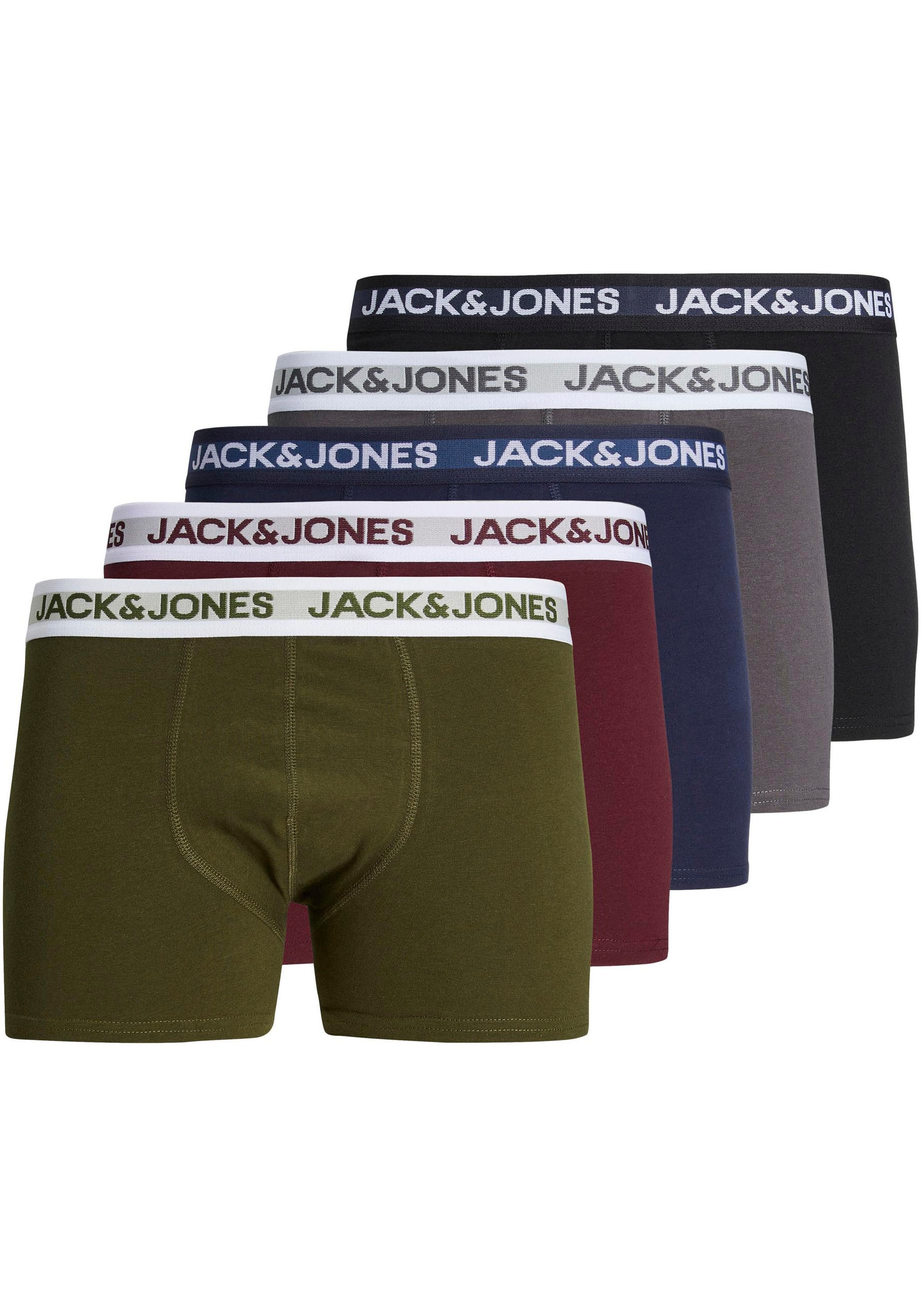 Jack & Jones Trunk "JACBLACK FRIDAY TRUNKS 5 PACK ONLINE LN", (Packung, 5 St.), mit elastischem Taillenbund