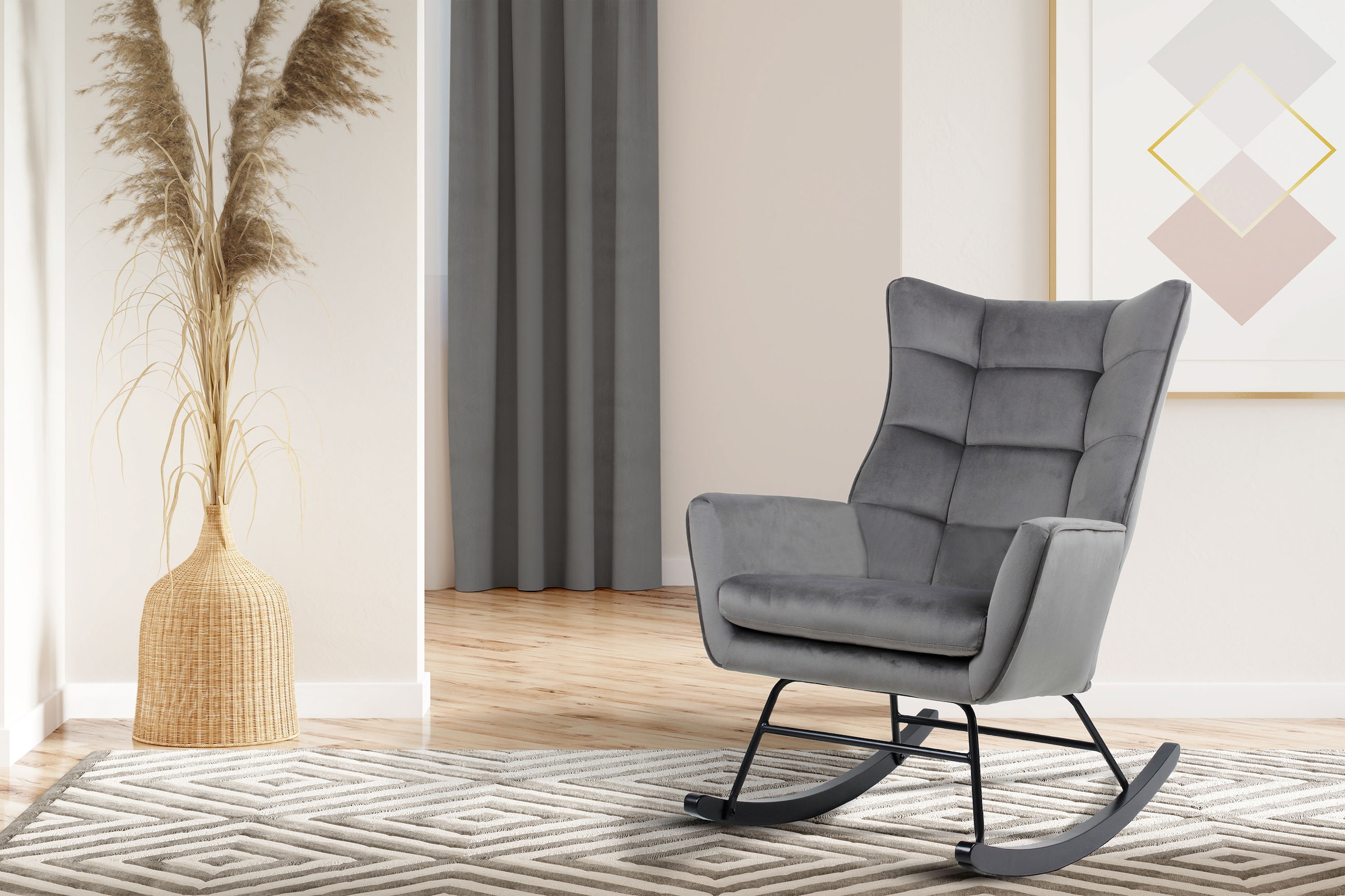Kayoom Schaukelstuhl "Bryana 125, Relaxstuhl zum Schaukeln, Metallgestell m günstig online kaufen