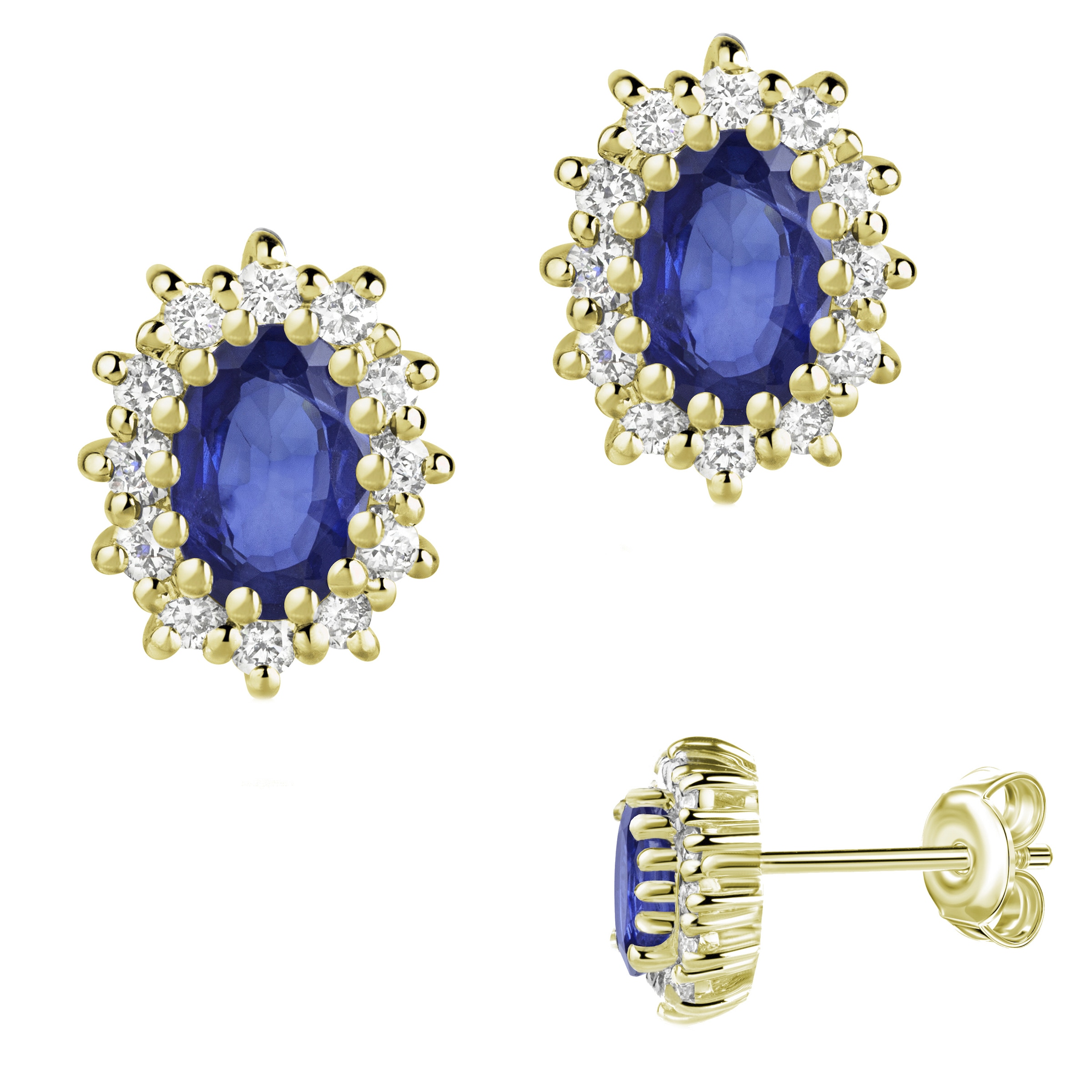 Firetti Paar Ohrstecker »Schmuck Geschenk Silber 925 Ohrringe Lady D Diana Royal« Made in Germany - mit Kristallstein, Zirkonia (synth.)