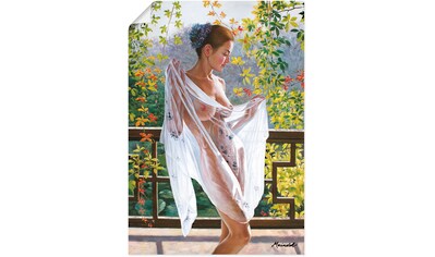Artland Wandbild »Schöner Morgen auf dem Balkon I«, Erotische Bilder, (1 St.), in... kaufen