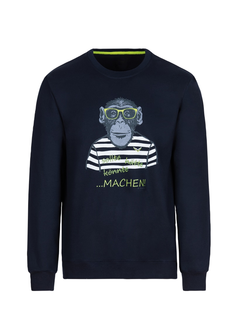 Trigema Sweatshirt »TRIGEMA Sweatshirt mit großem Affen-Druckmotiv«