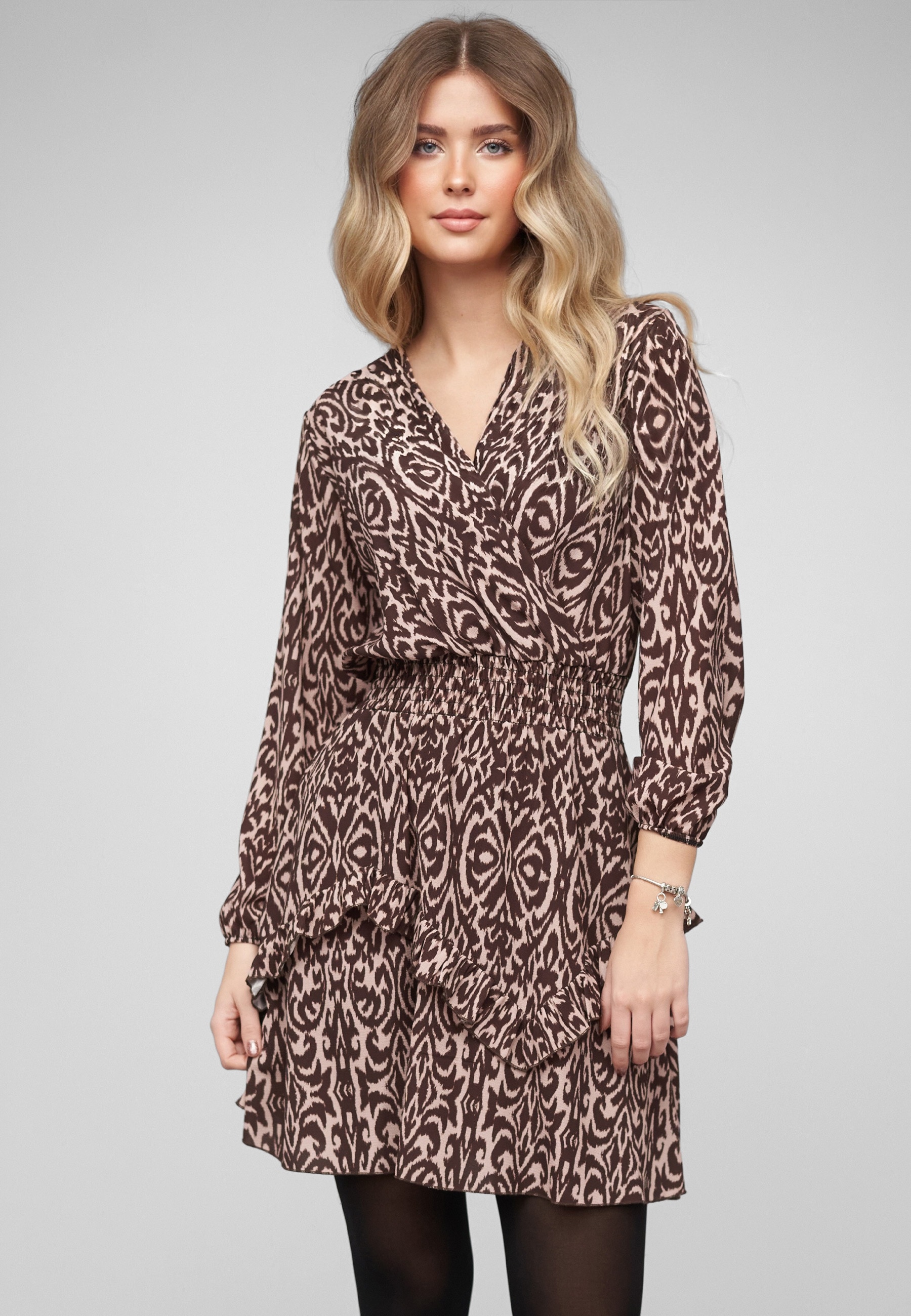 CLOUD 5IVE A-Linien-Kleid »CLOUD 5IVE Longsleeve Dress with abstract print« 1 tlg.