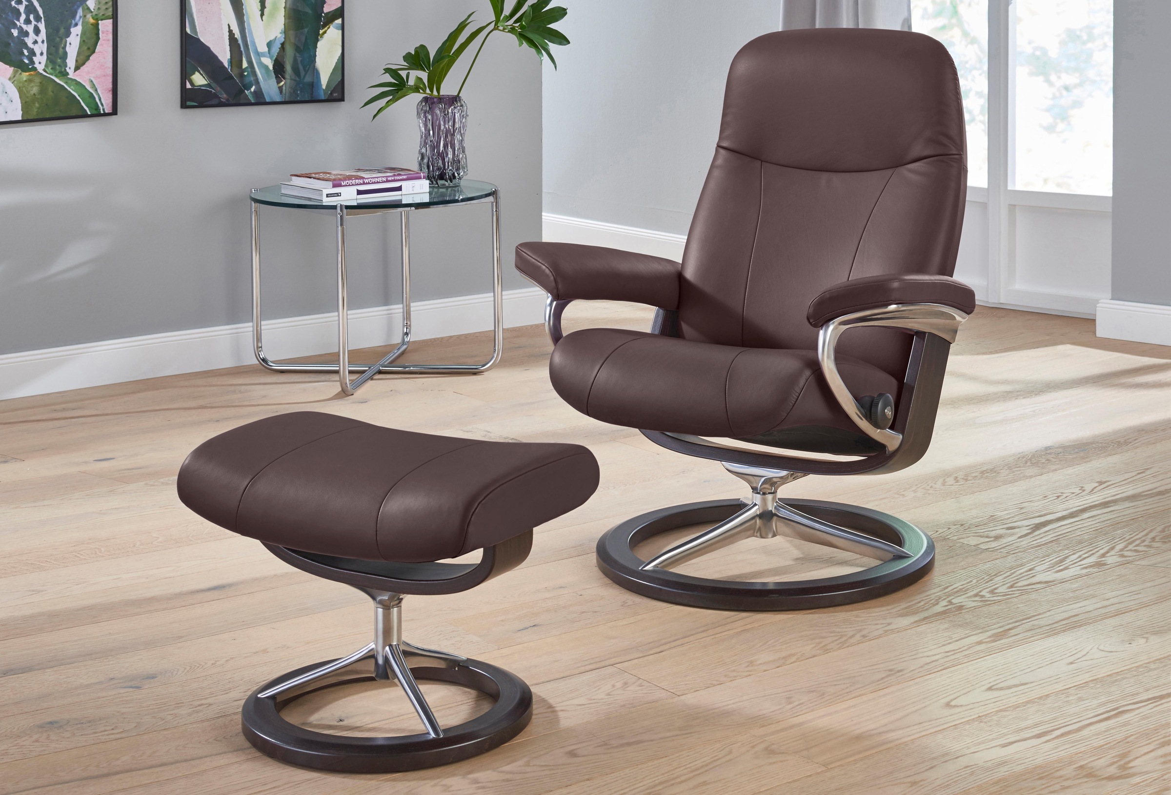 Stressless Relaxsessel "Garda", (Set, Relaxsessel mit Hocker), mit Hocker, günstig online kaufen