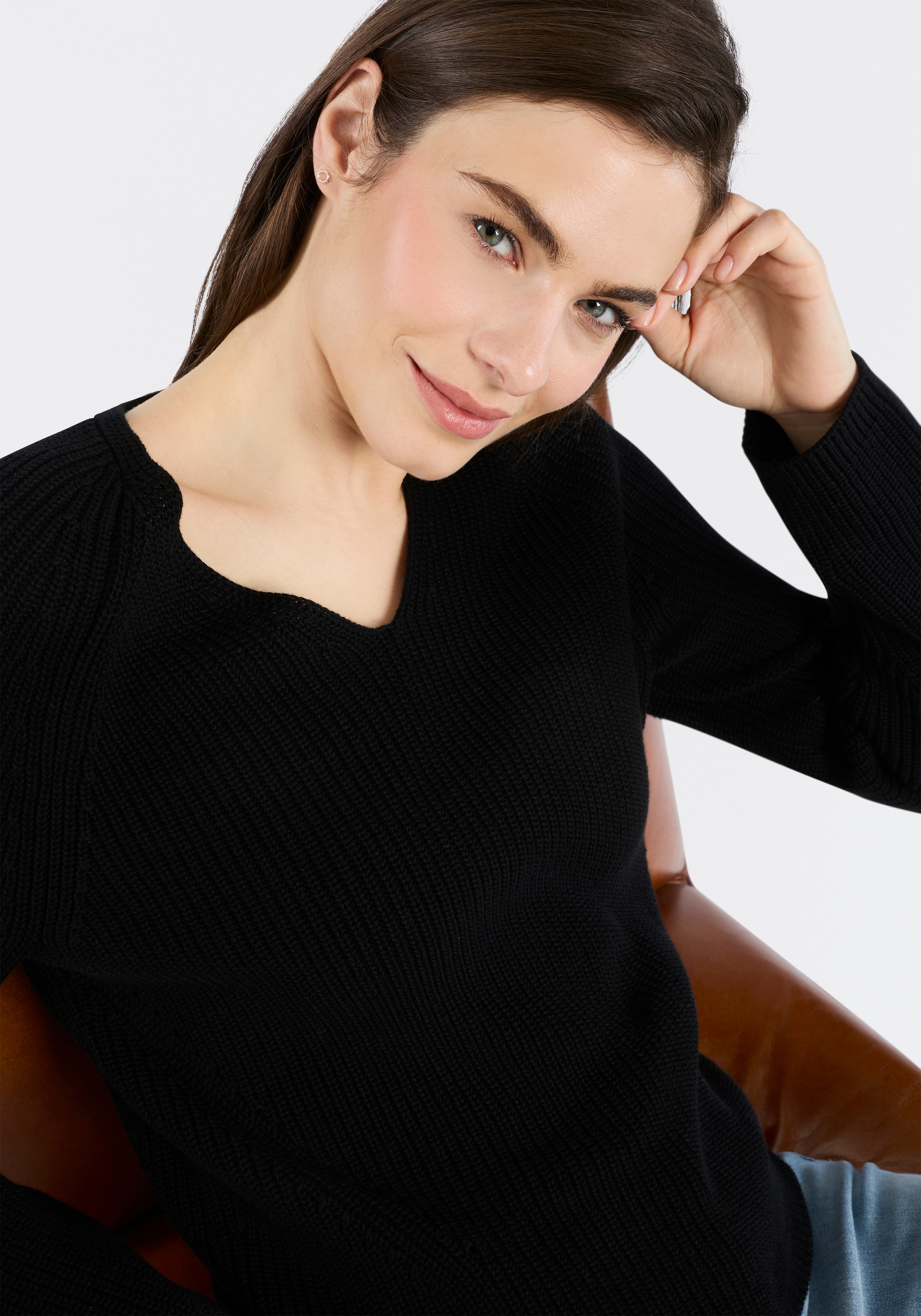 BOSS ORANGE Strickpullover "Fardellina Premium Damenmode" aus reiner Baumwo günstig online kaufen