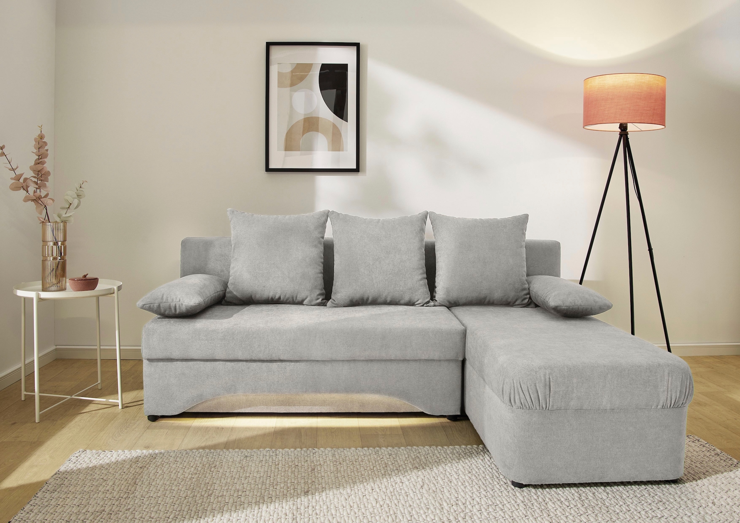 Jockenhöfer Gruppe Ecksofa "Starlight L-Form, B: 191 cm" mit Schlaffunktion, Bettkasten & Licht, Unser Dauertiefpreis