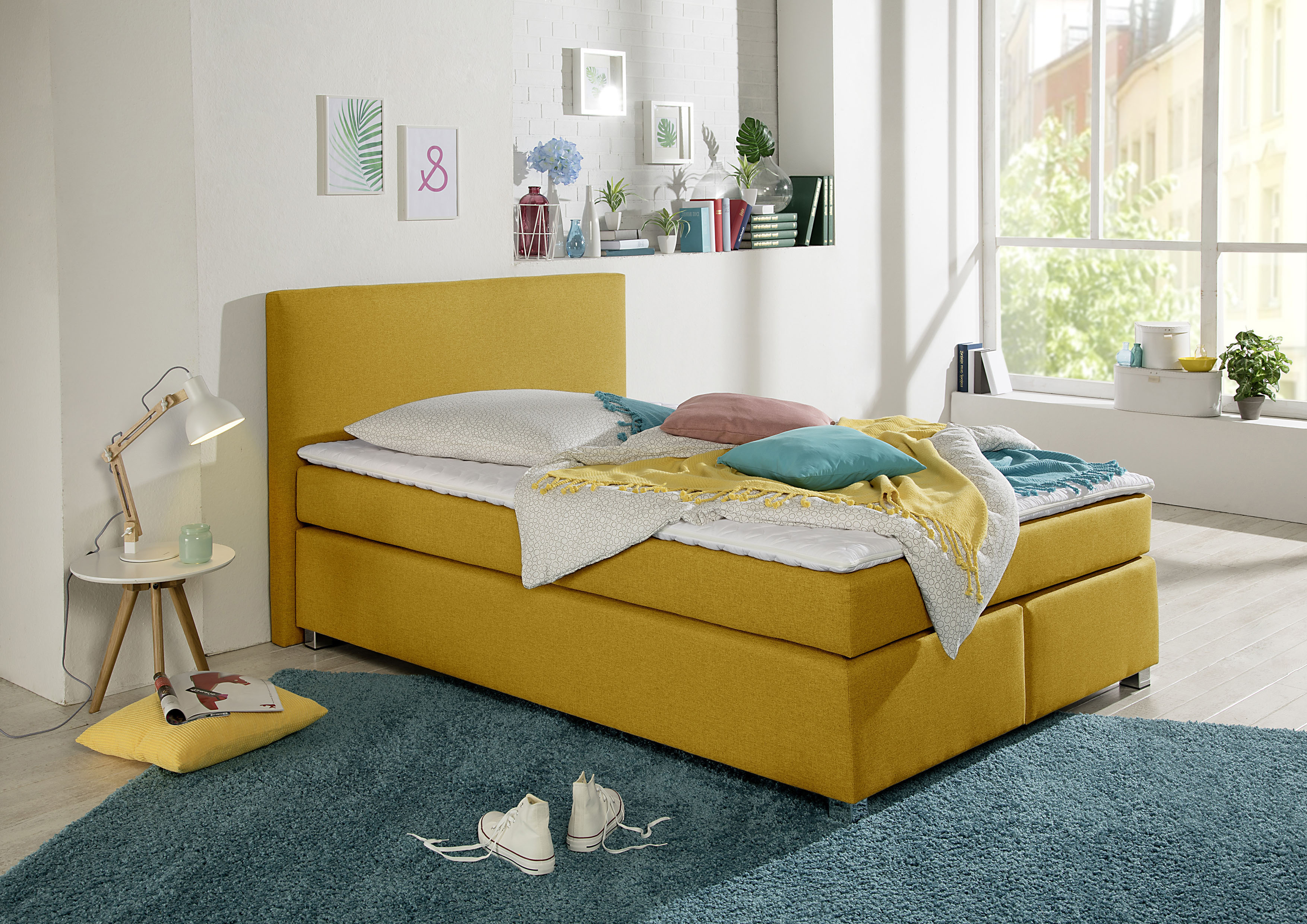 Home affaire Boxspringbett "Eliana" inkl. Topper, in 4 Breiten, 3 Matratzenarten und 2 Härtegraden