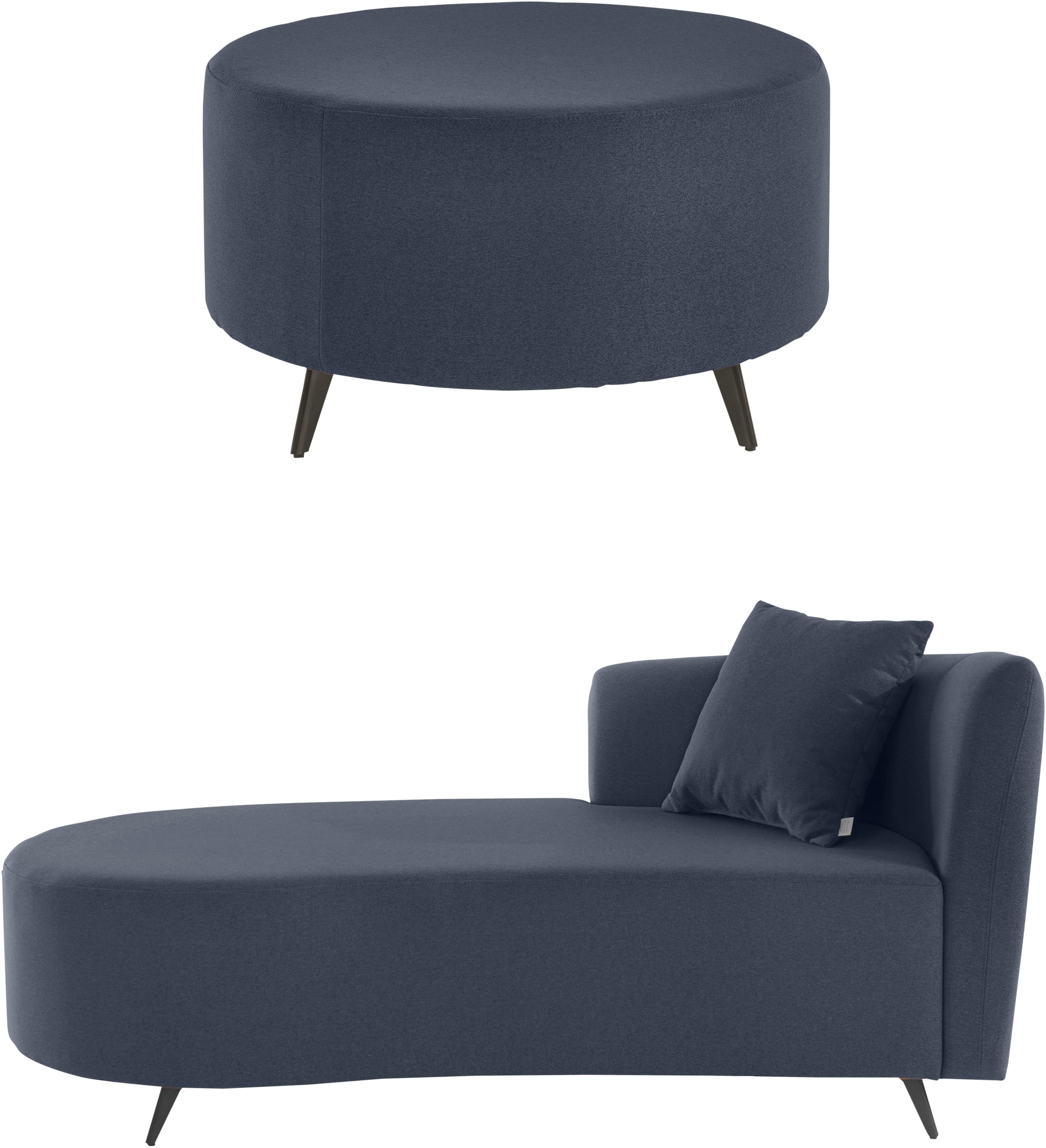 Home affaire Recamiere "Hulby" wahlweise mit und ohne Hocker und Armlehne l günstig online kaufen