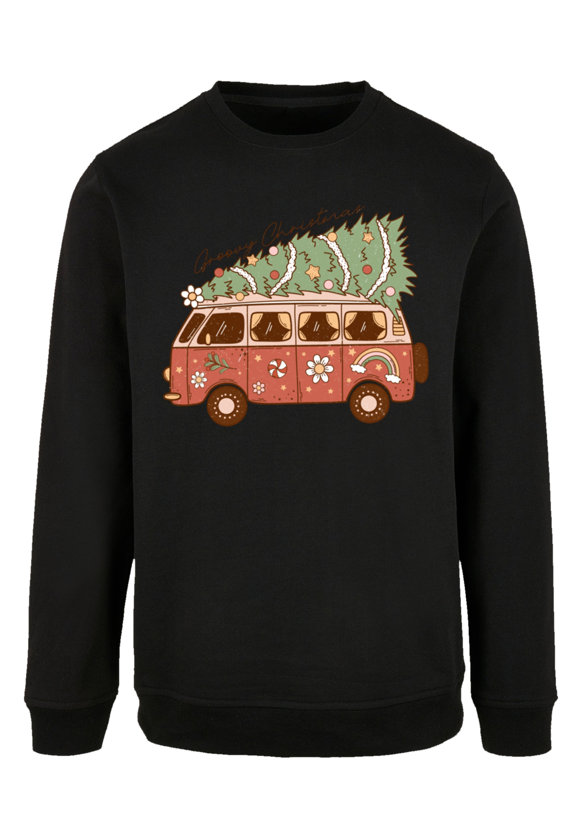 F4NT4STIC Sweatshirt »Groovy Christmas Camper Van«, Premium Qualität

