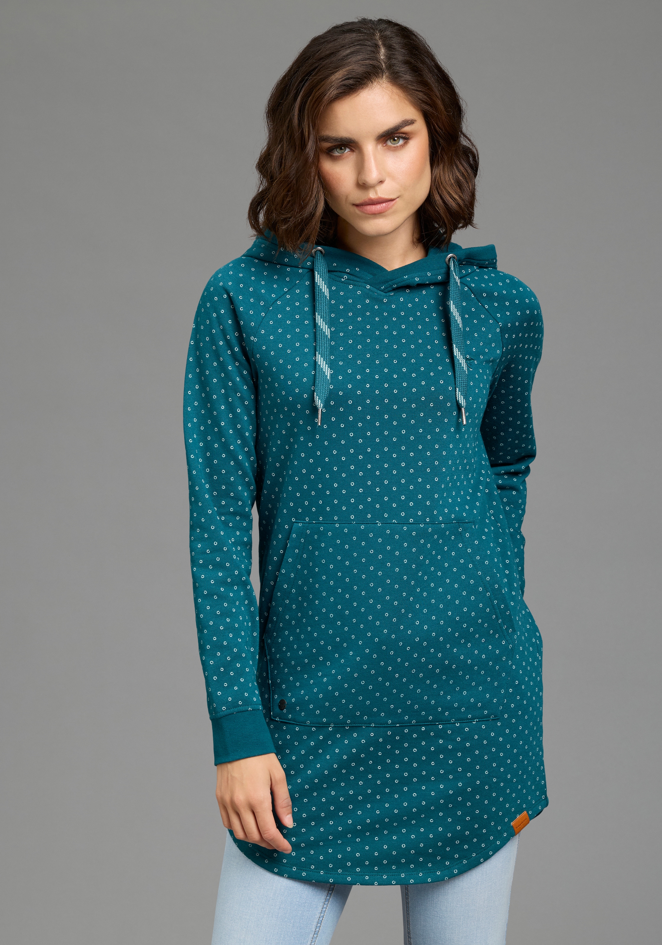 KangaROOS Longsweatshirt , mit Kapuze und Kordelzügen, figurumspielende Passform
