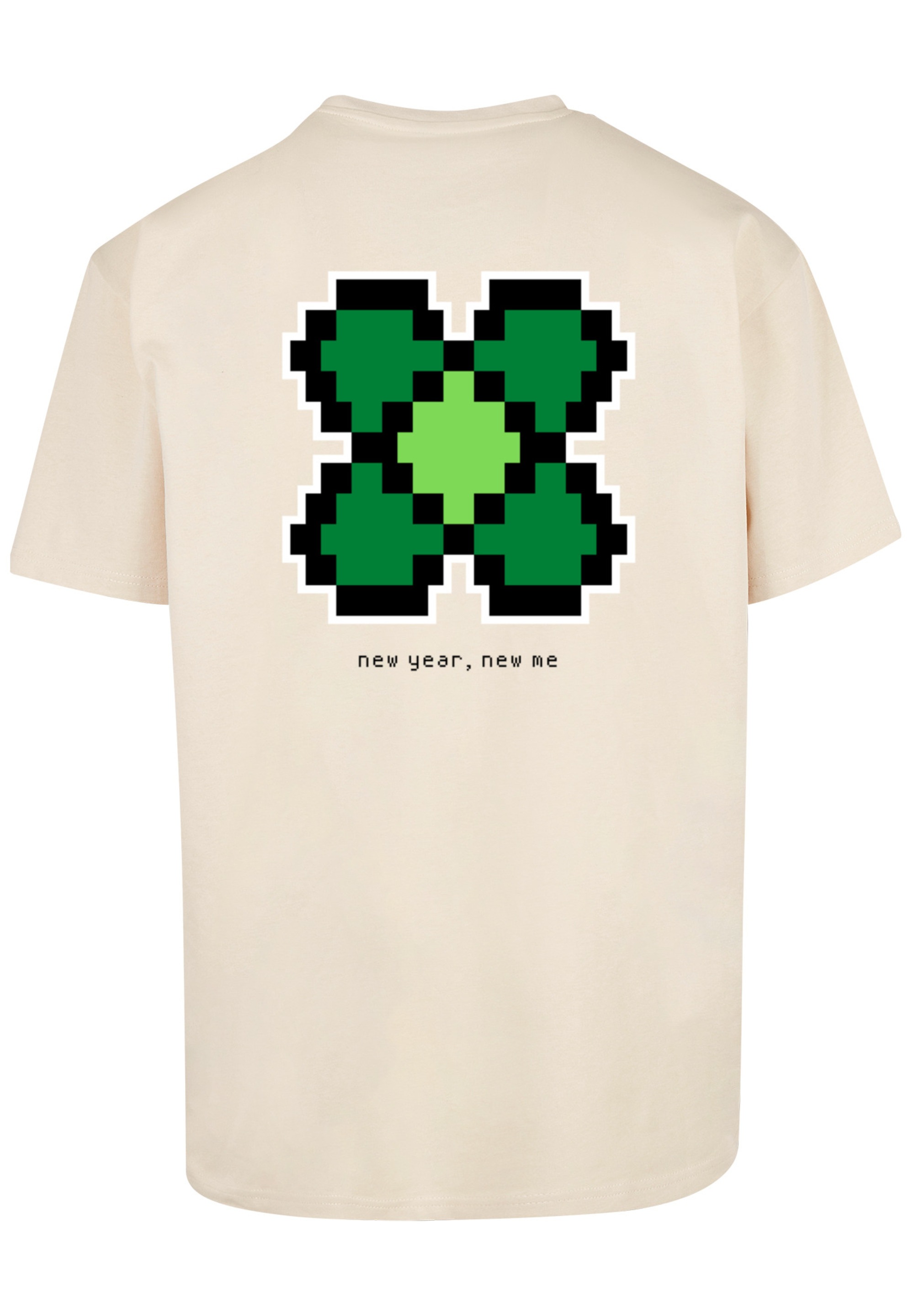 F4NT4STIC T-Shirt "Silvester Happy New Year Pixel Kleeblatt", Print günstig online kaufen