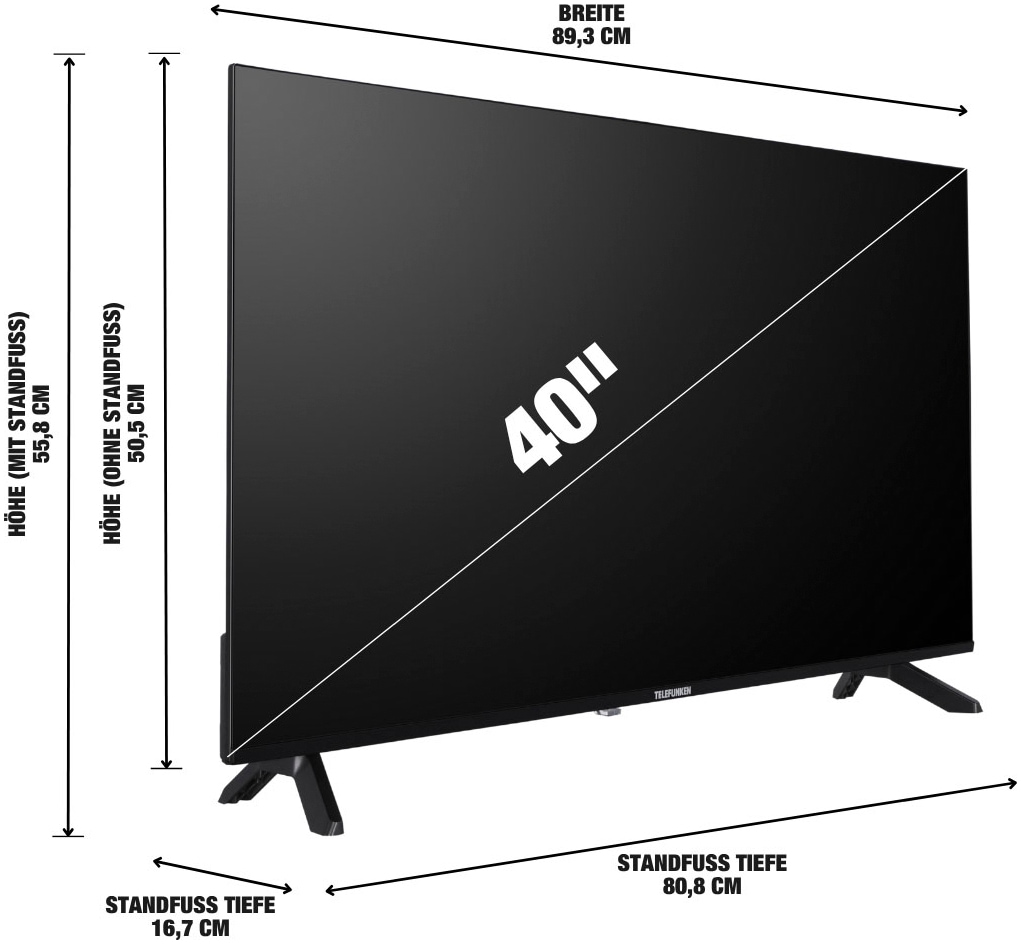 Telefunken LED-Fernseher »D40F900M8CWI« 100 cm/40 ″ Full HD Smart-TV