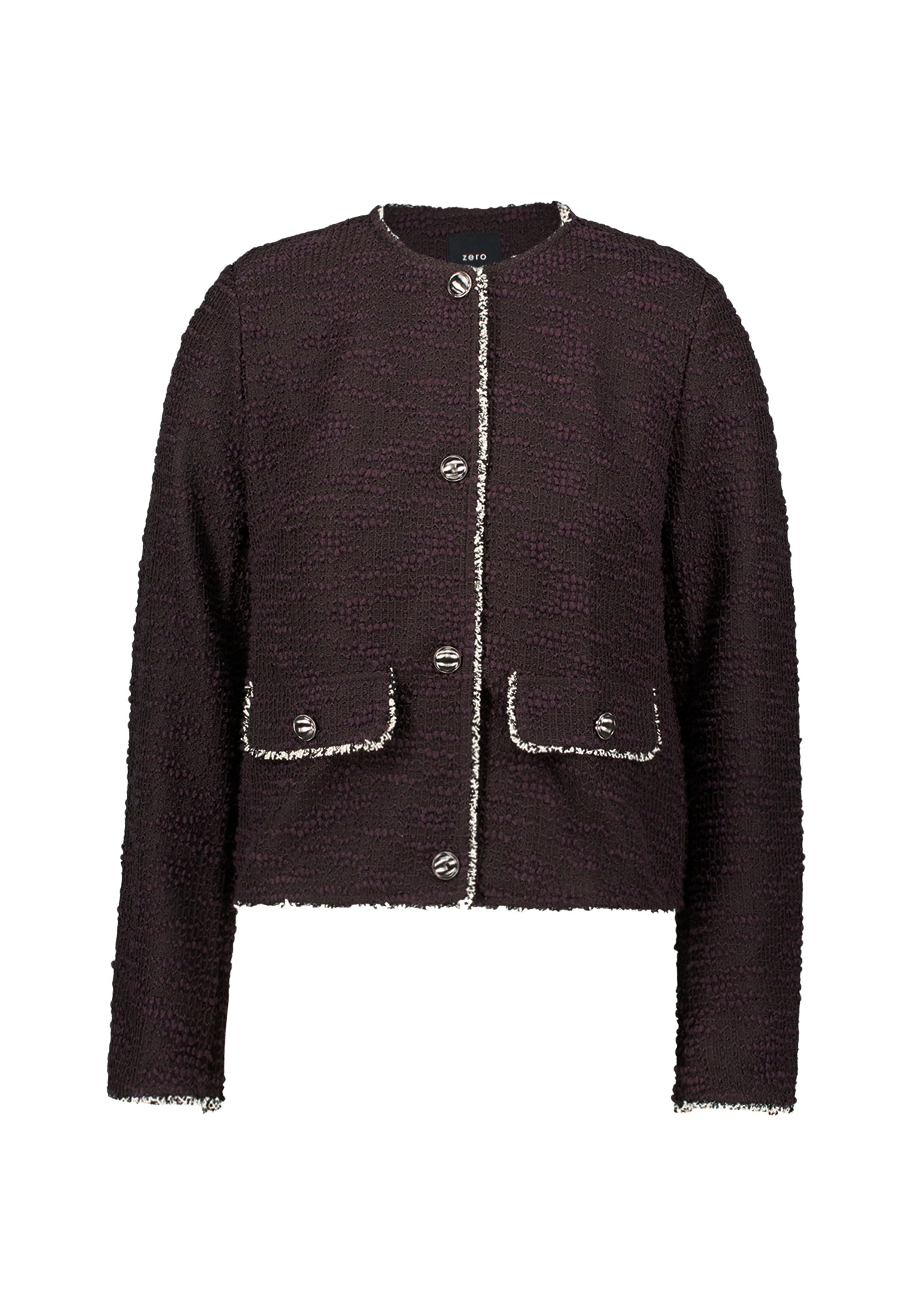 Zero Jackenblazer "zero Damen Blazer Bouclè mit Knöpfen", Knopfleiste günstig online kaufen