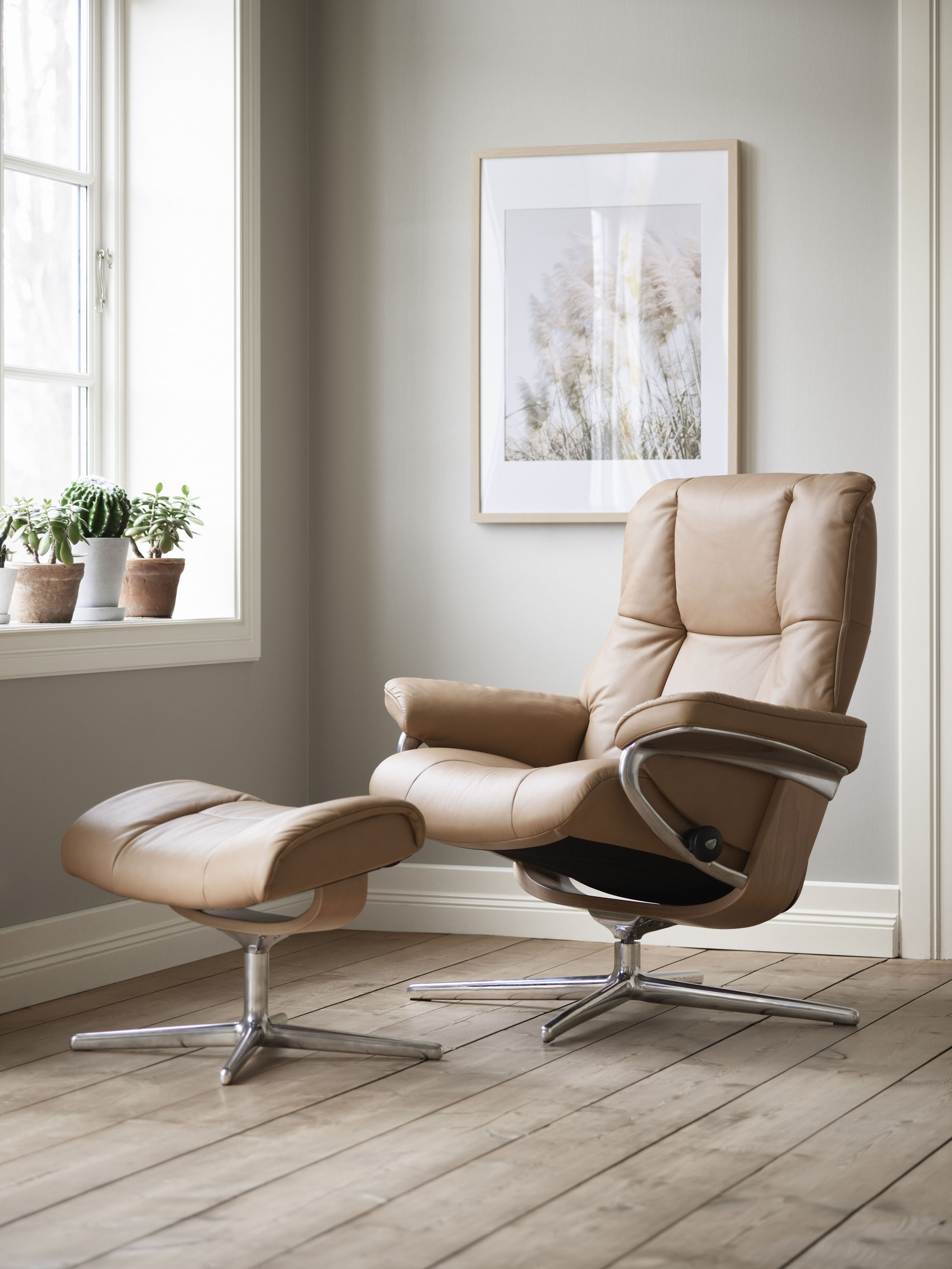 Stressless Relaxsessel "Mayfair" mit Cross Base, Größe S, M & L, Holzakzent Eiche