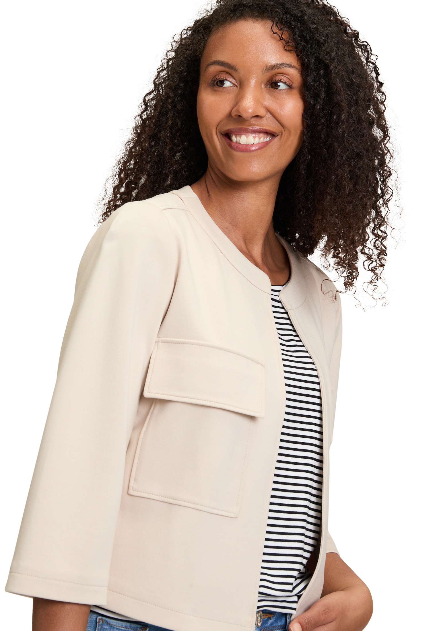 Betty&Co Jackenblazer »Betty & Co Casual-Jacke mit Taschen«, Material